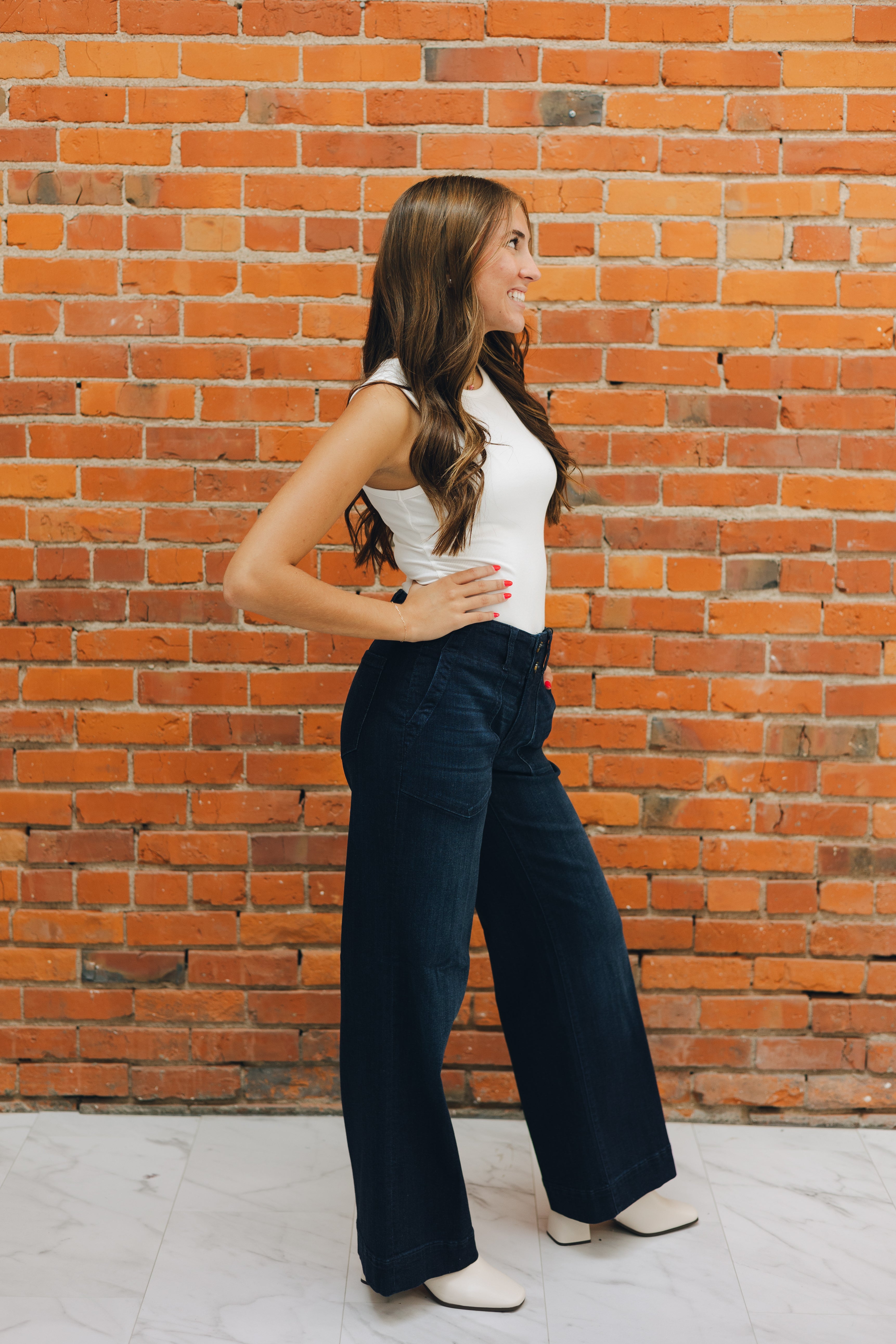 Liverpool Patch Pocket Wide Leg 30"