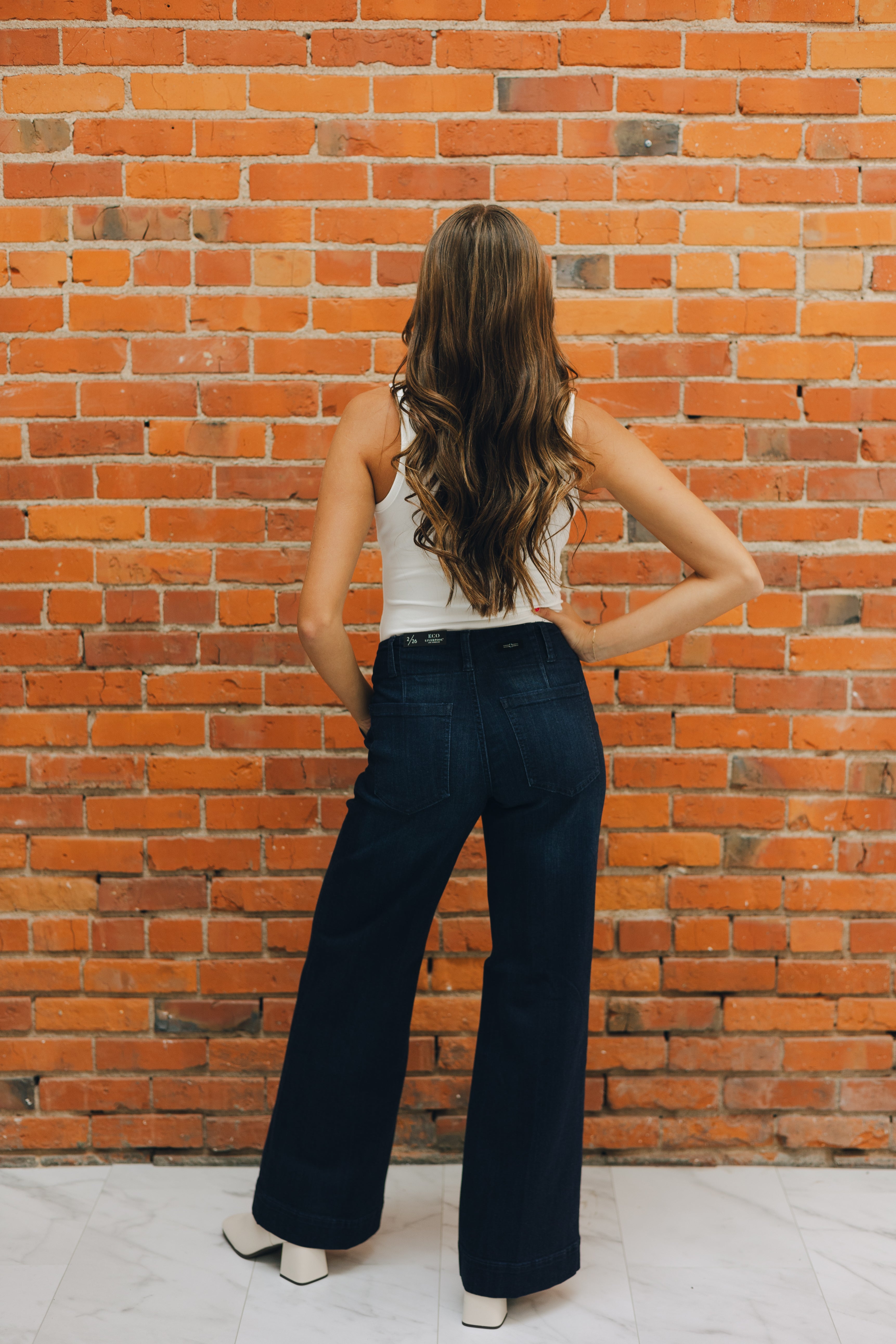 Liverpool Patch Pocket Wide Leg 30"