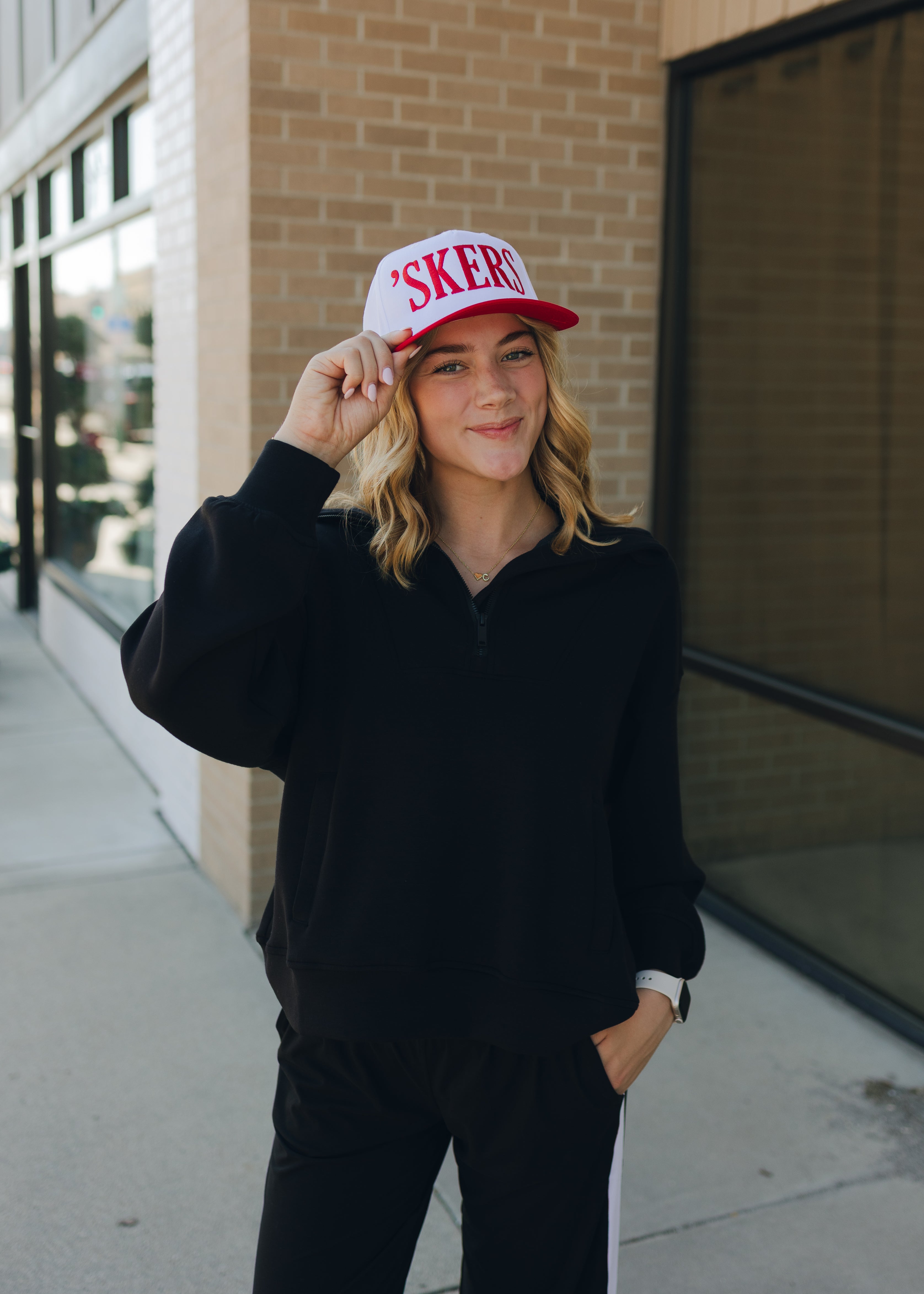 Modal Poly Span Quarter Zip Sweatshirt - Black