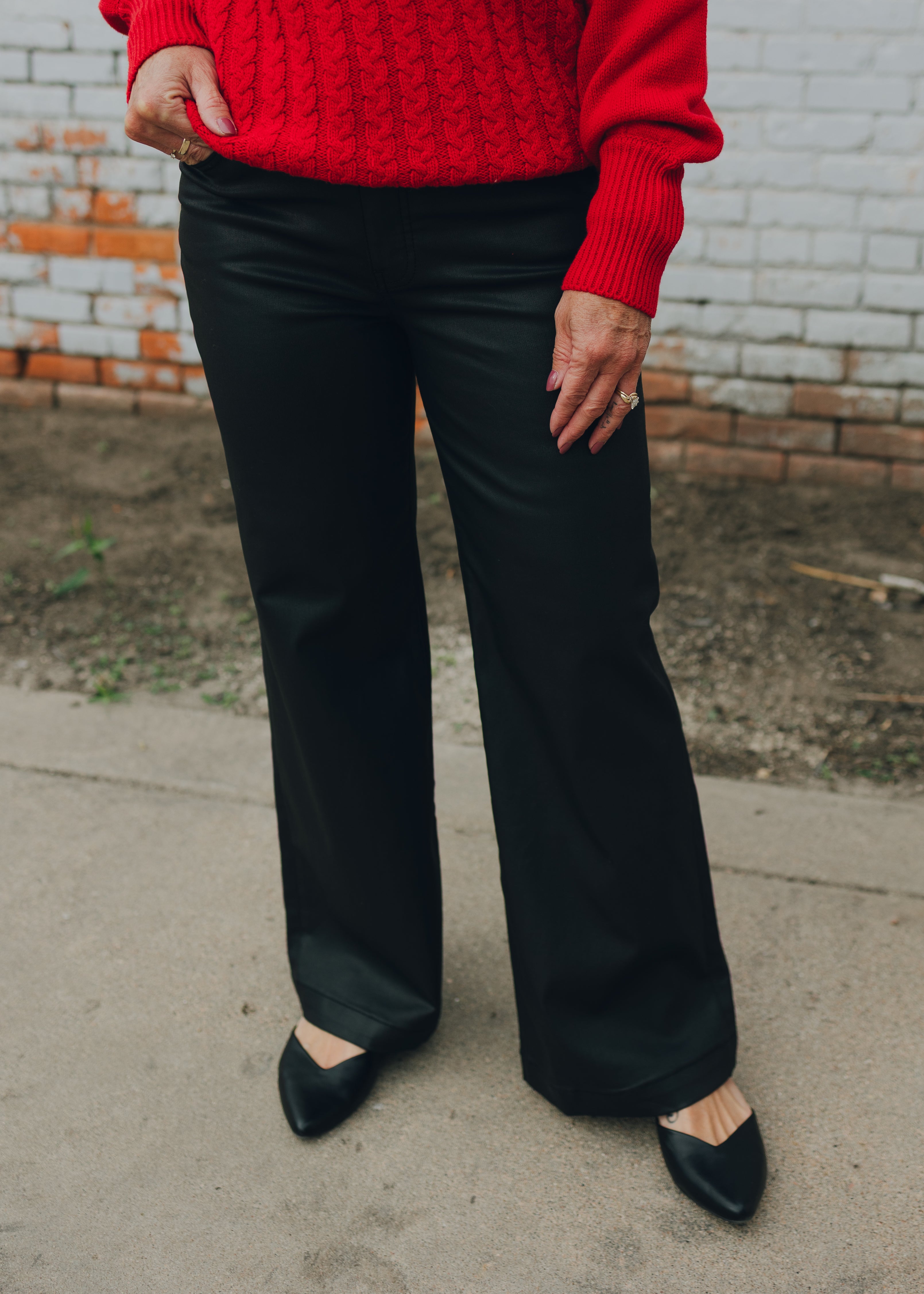 KUT Meg HR Fab Ab Wide Leg - Black