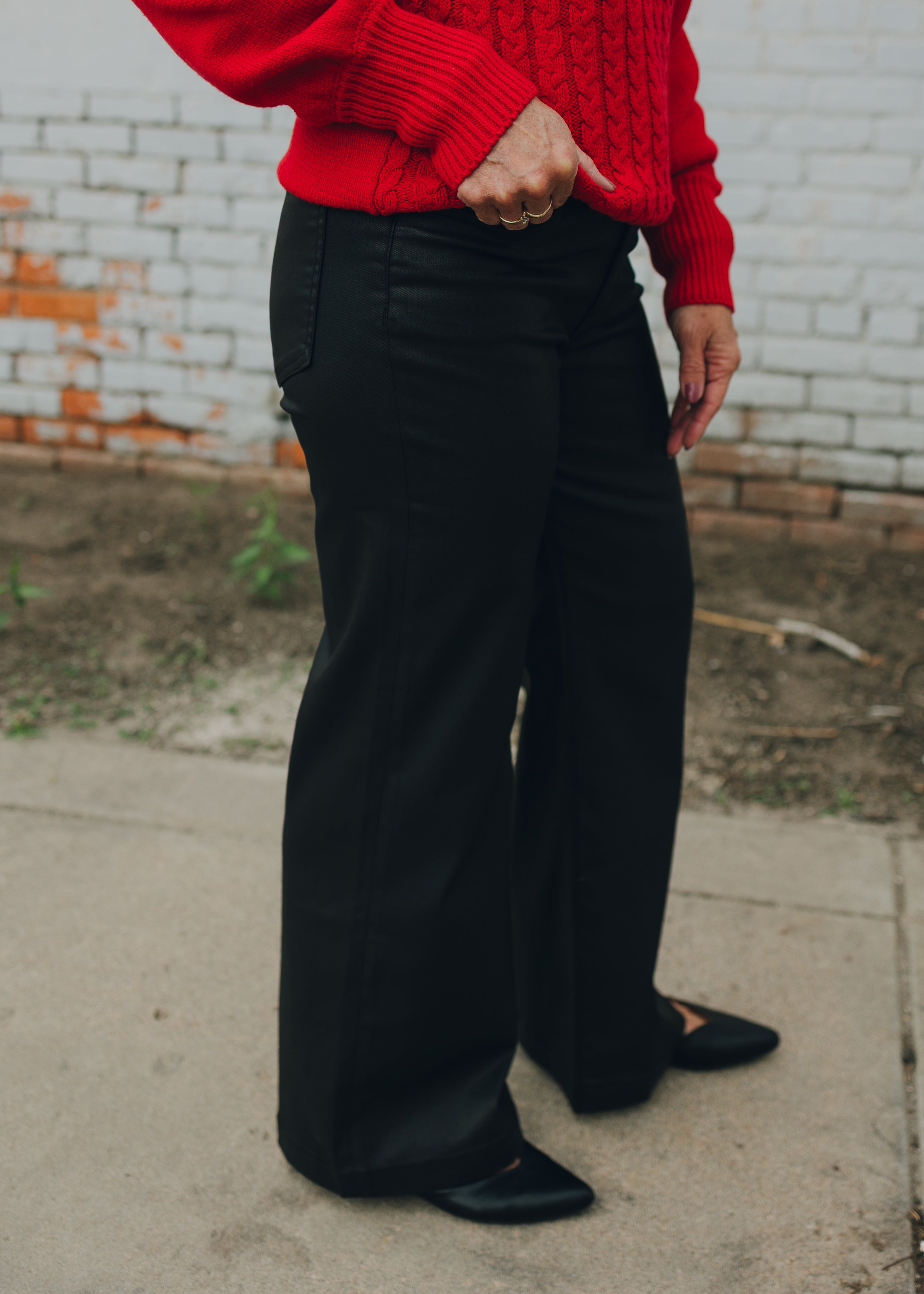 KUT Meg HR Fab Ab Wide Leg - Black