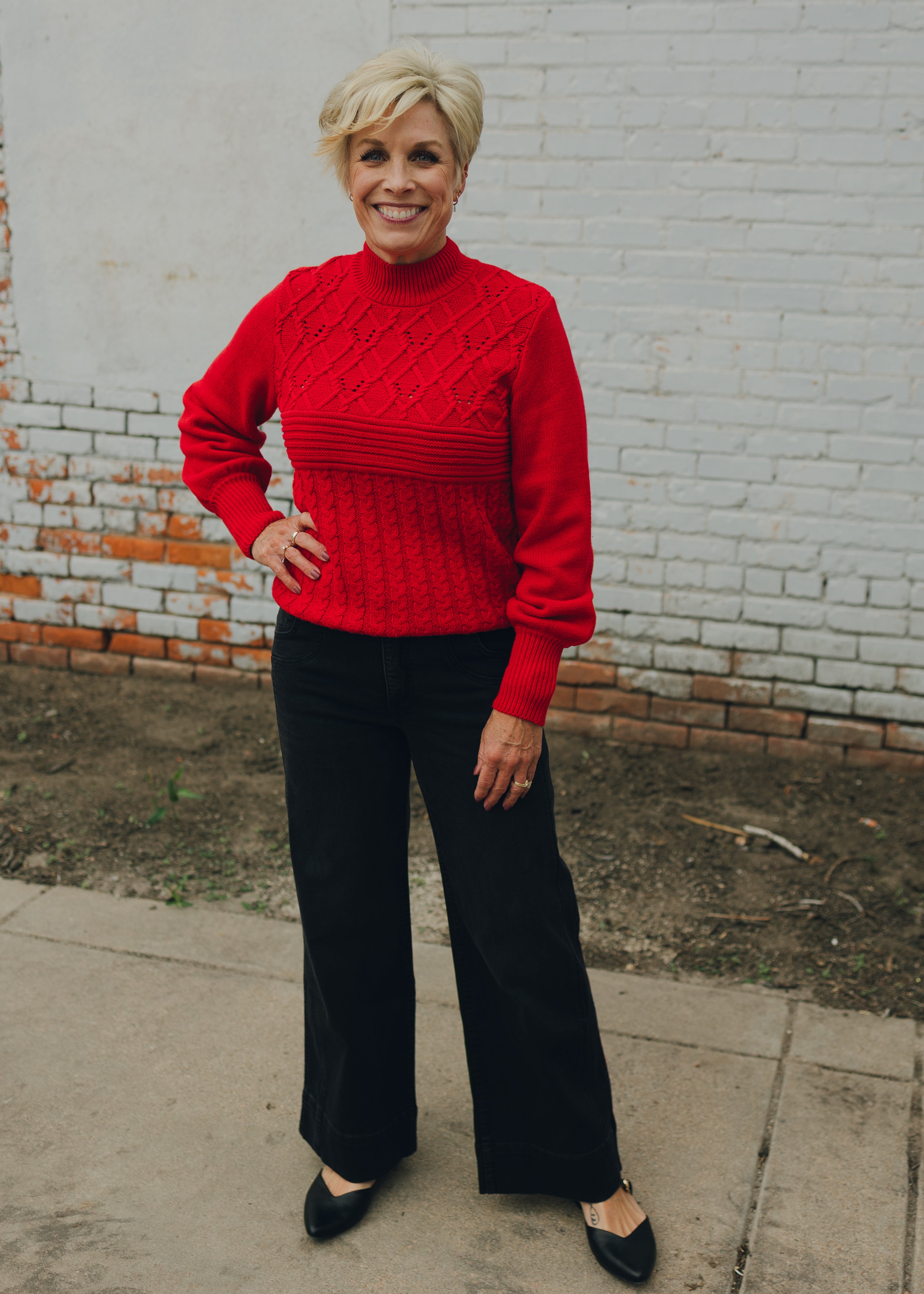 KUT Meg High Rise Wide Leg - Glittering