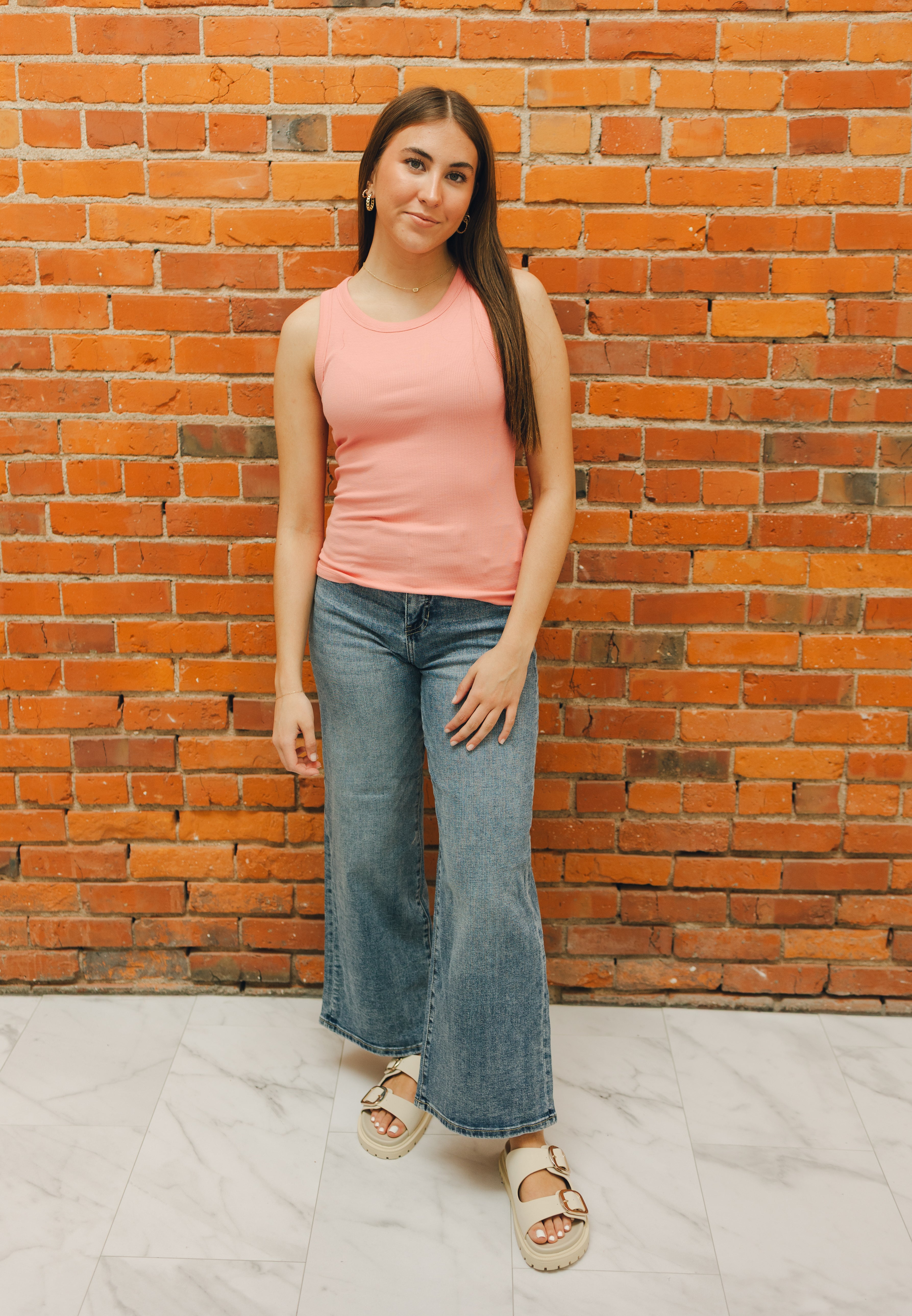 Liverpool Stride HR Wide Leg - Carbon Canyon