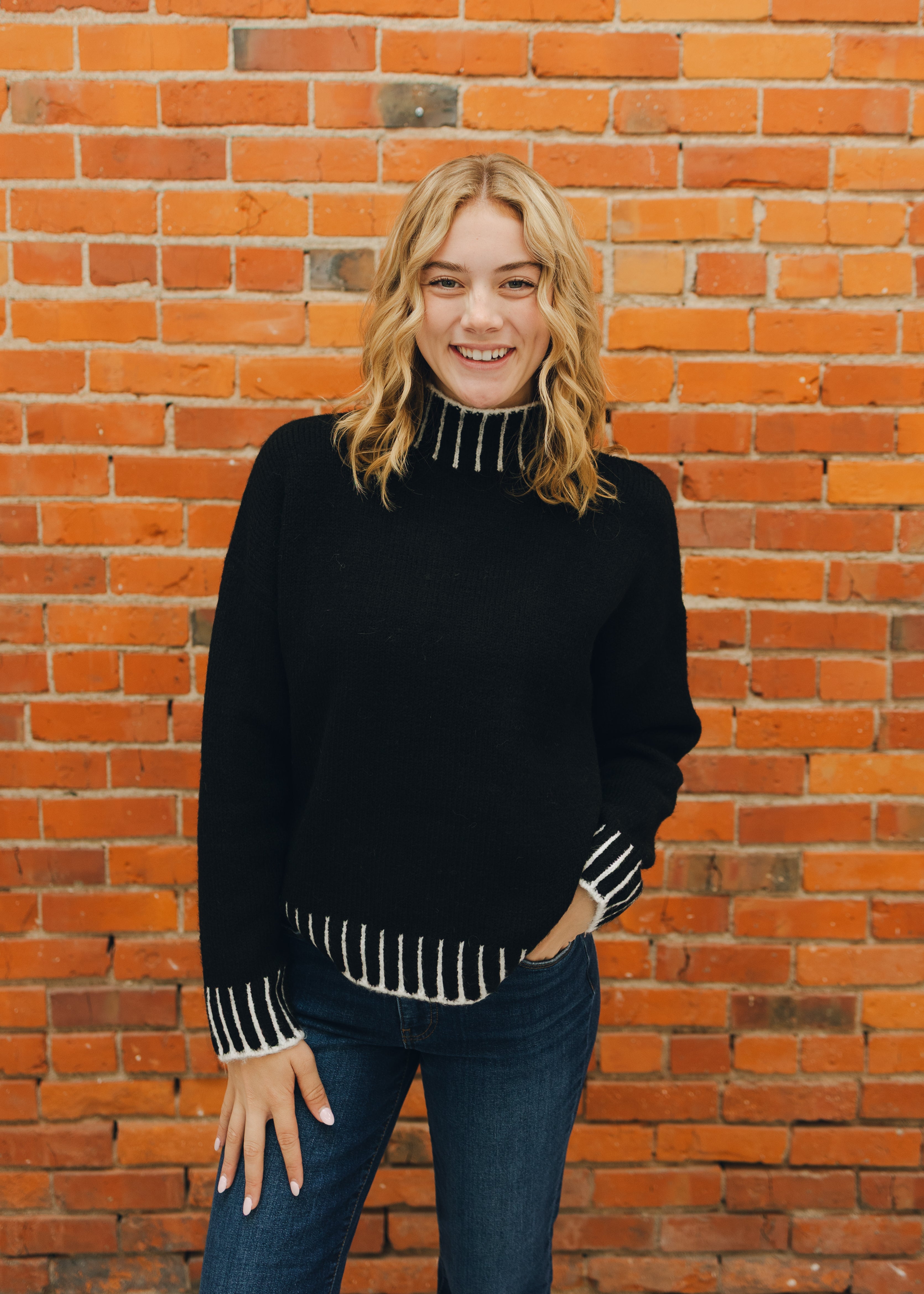Black Turtleneck Sweater