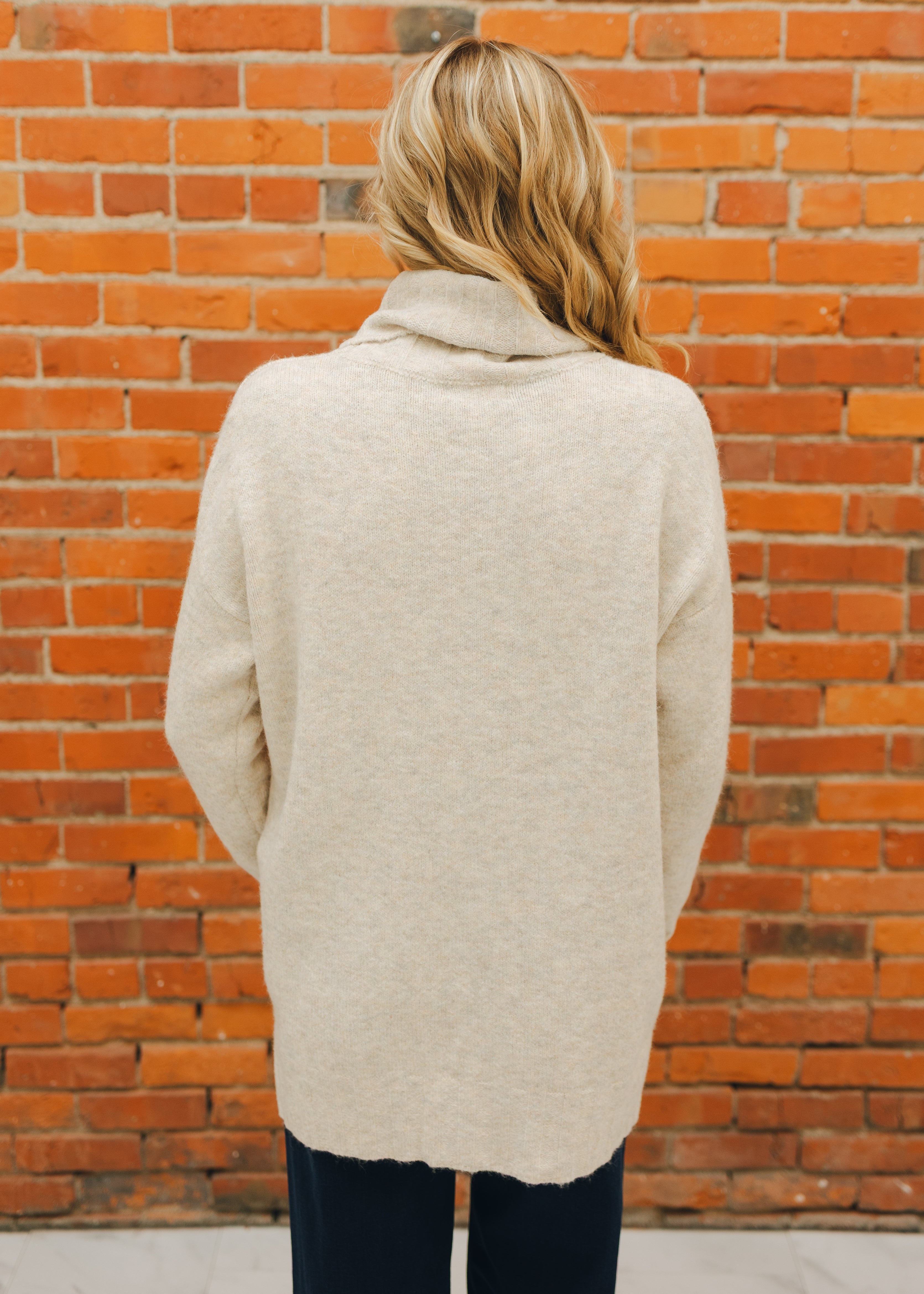 Apricot Oversized Roll Neck Sweater