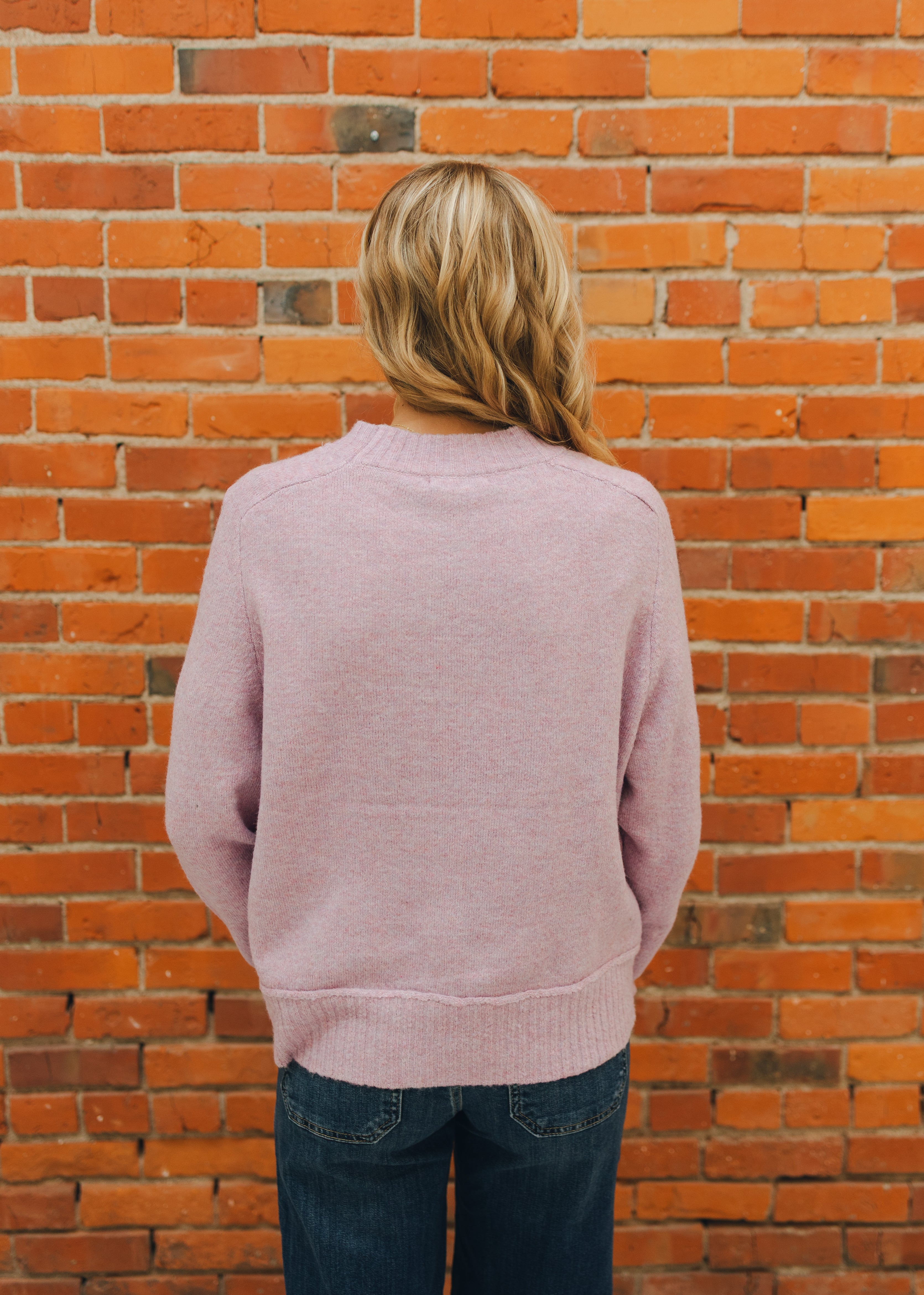 Center Seam Crew Neck Sweater