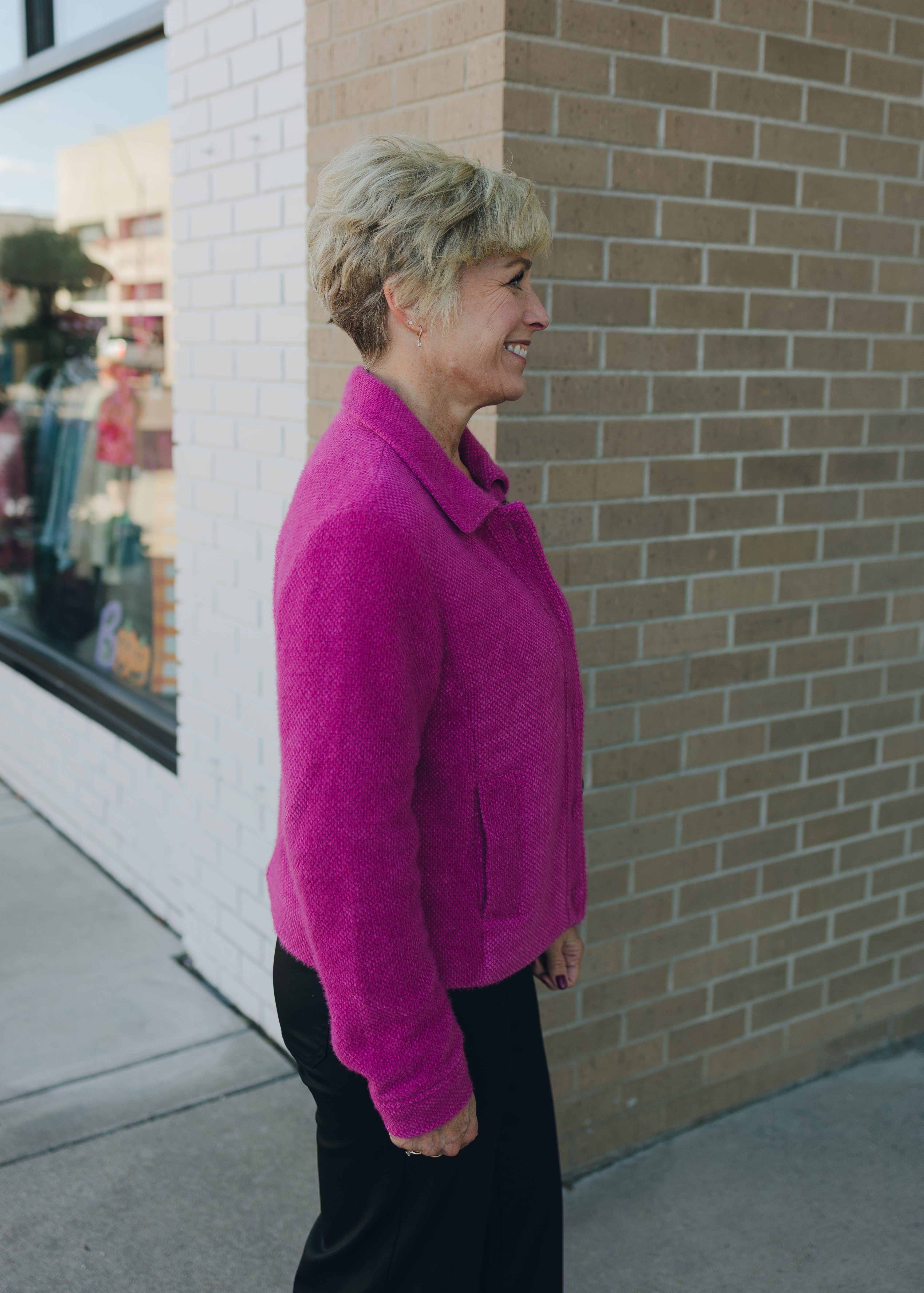 Tribal L/S Button Front Lined Jacket