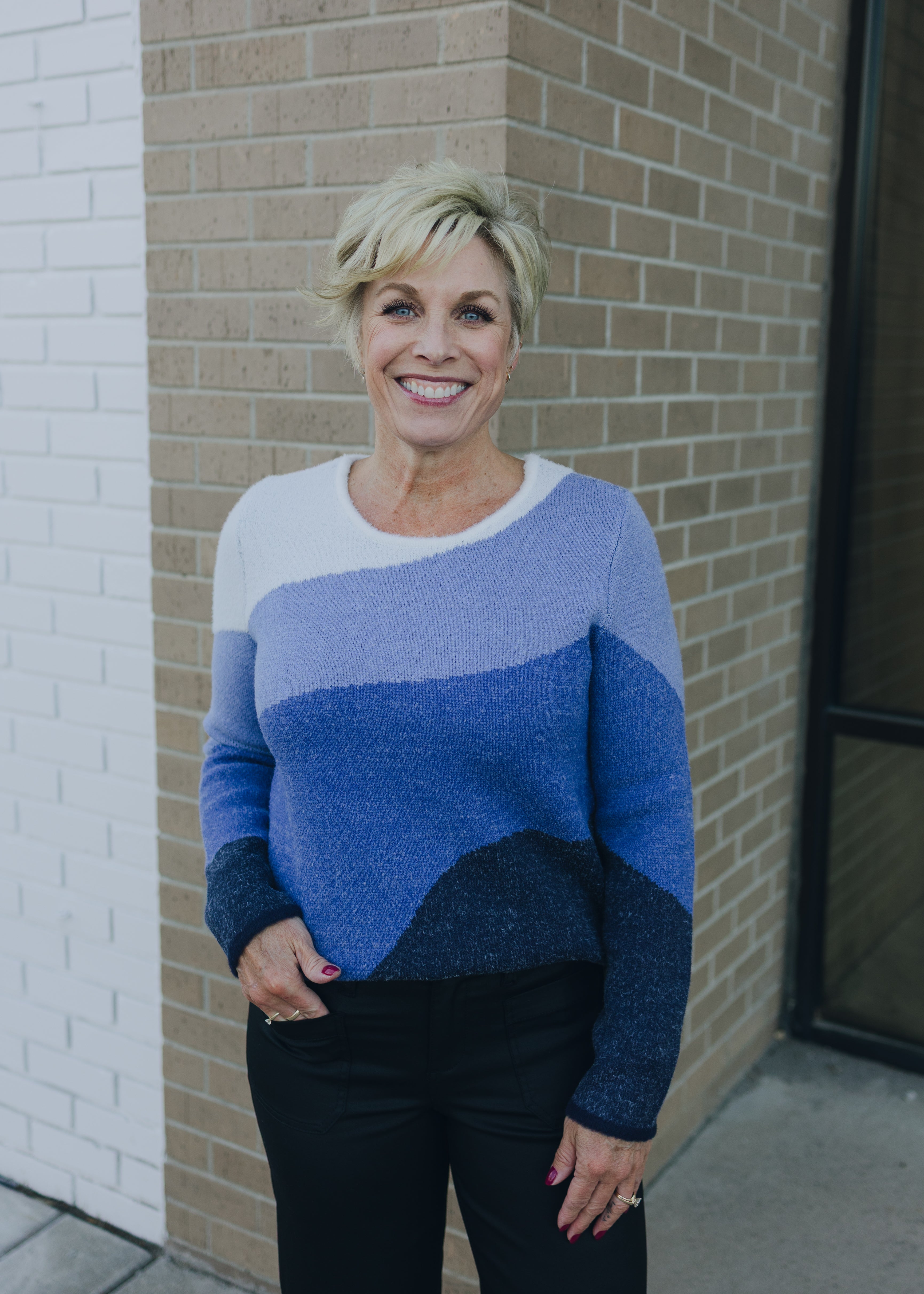 Tribal Crew Neck Jacquard Sweater