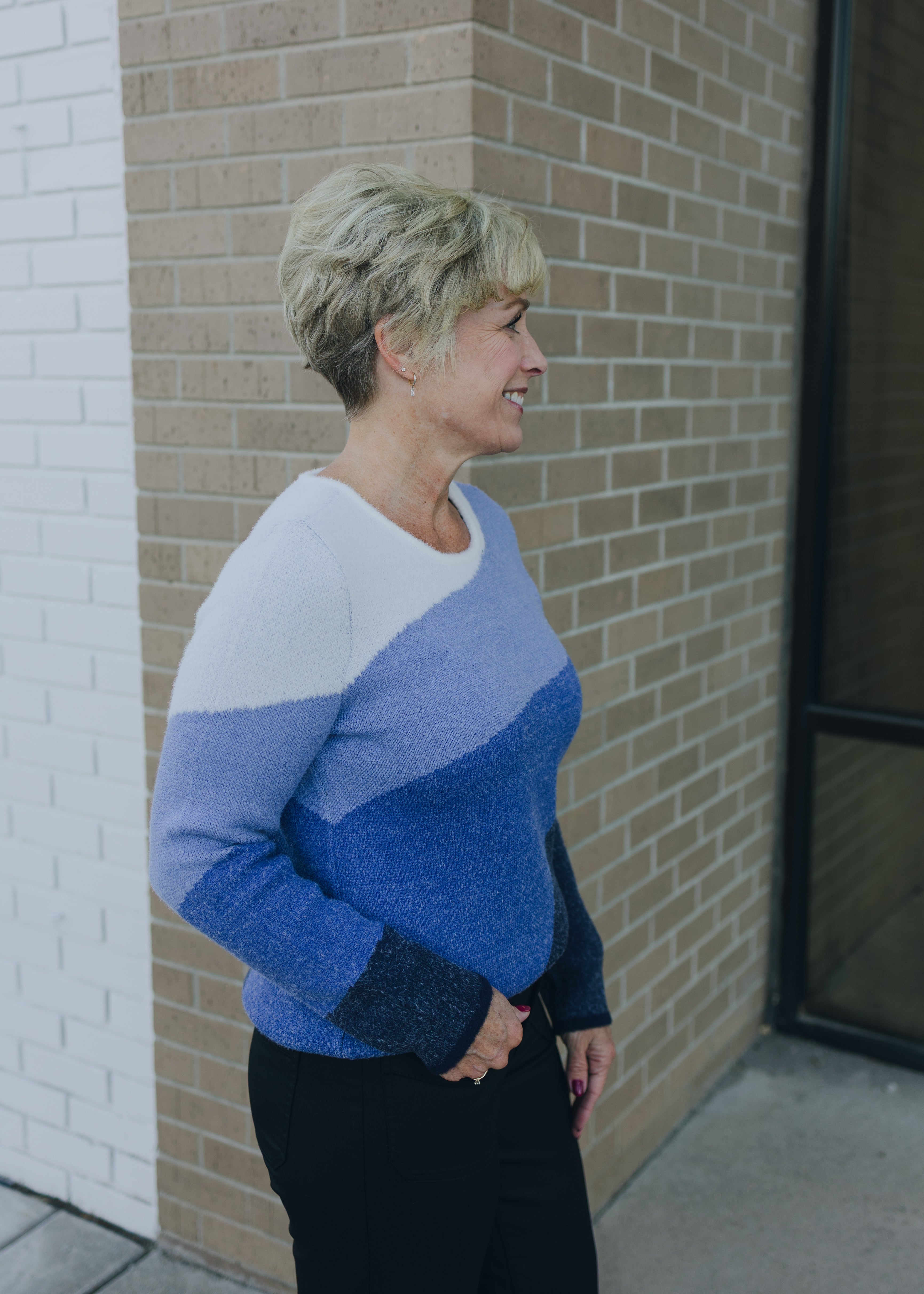 Tribal Crew Neck Jacquard Sweater