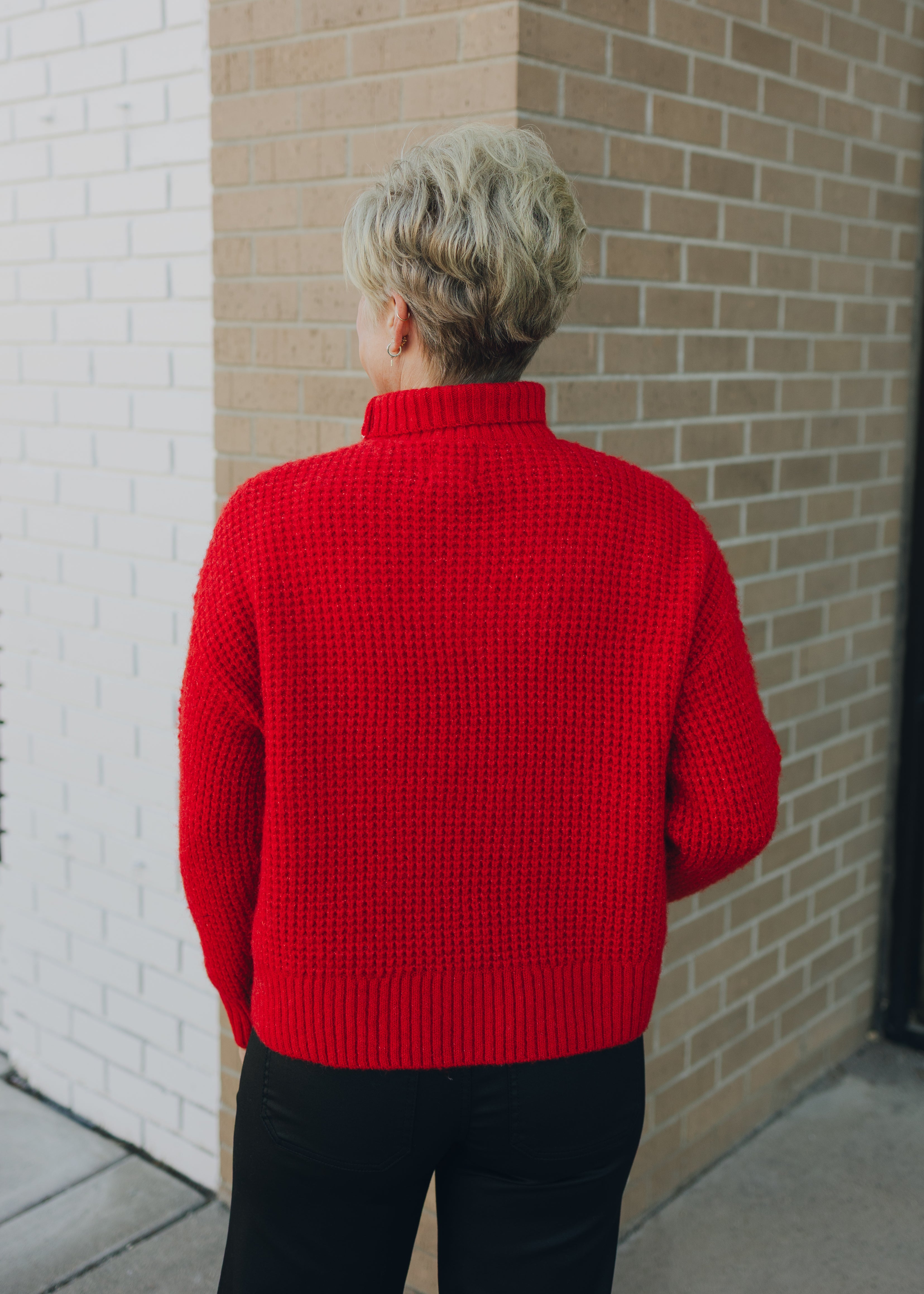 Molly Bracken Red Turtleneck Sweater