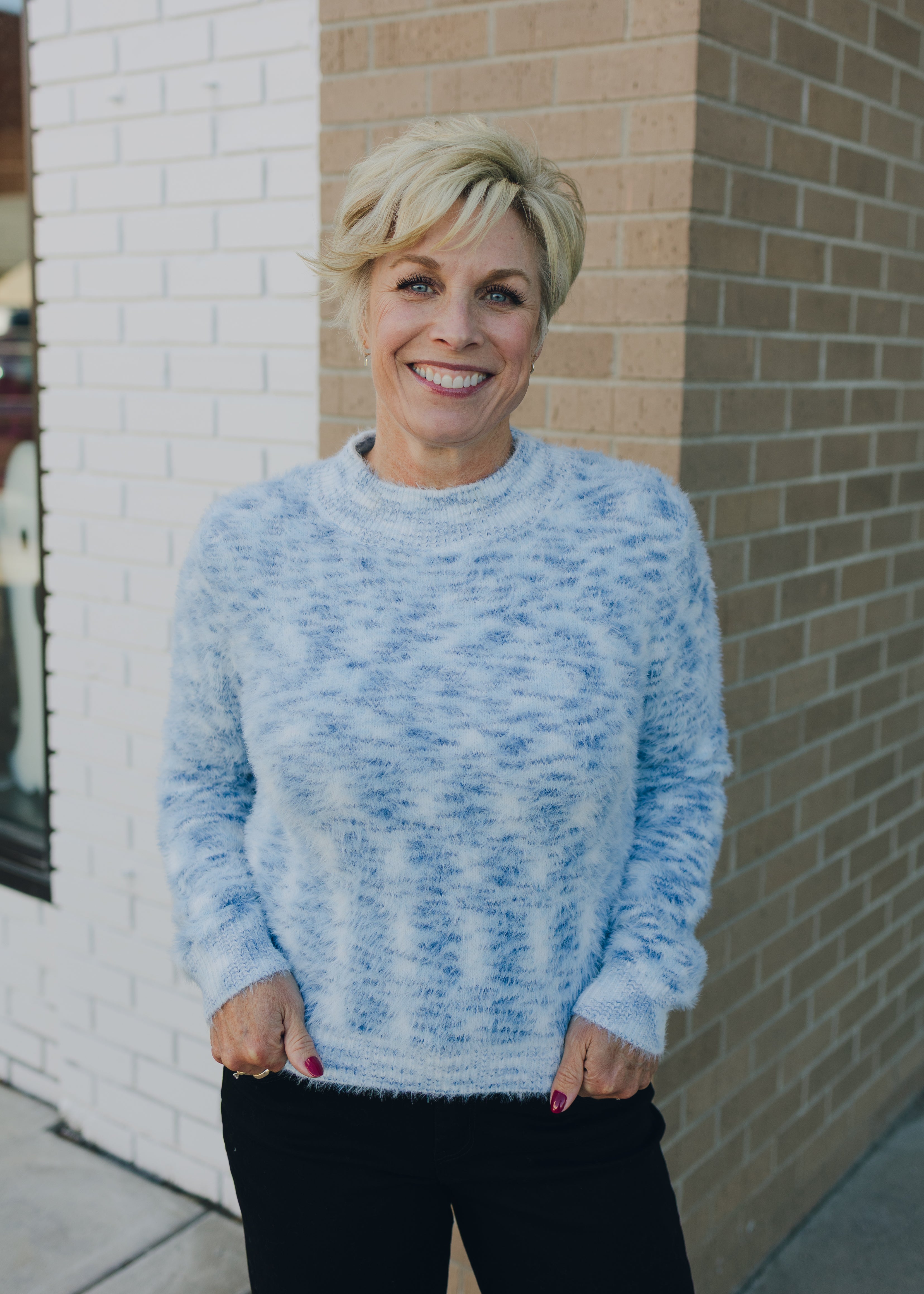 Molly Bracken Blue Multi Sweater