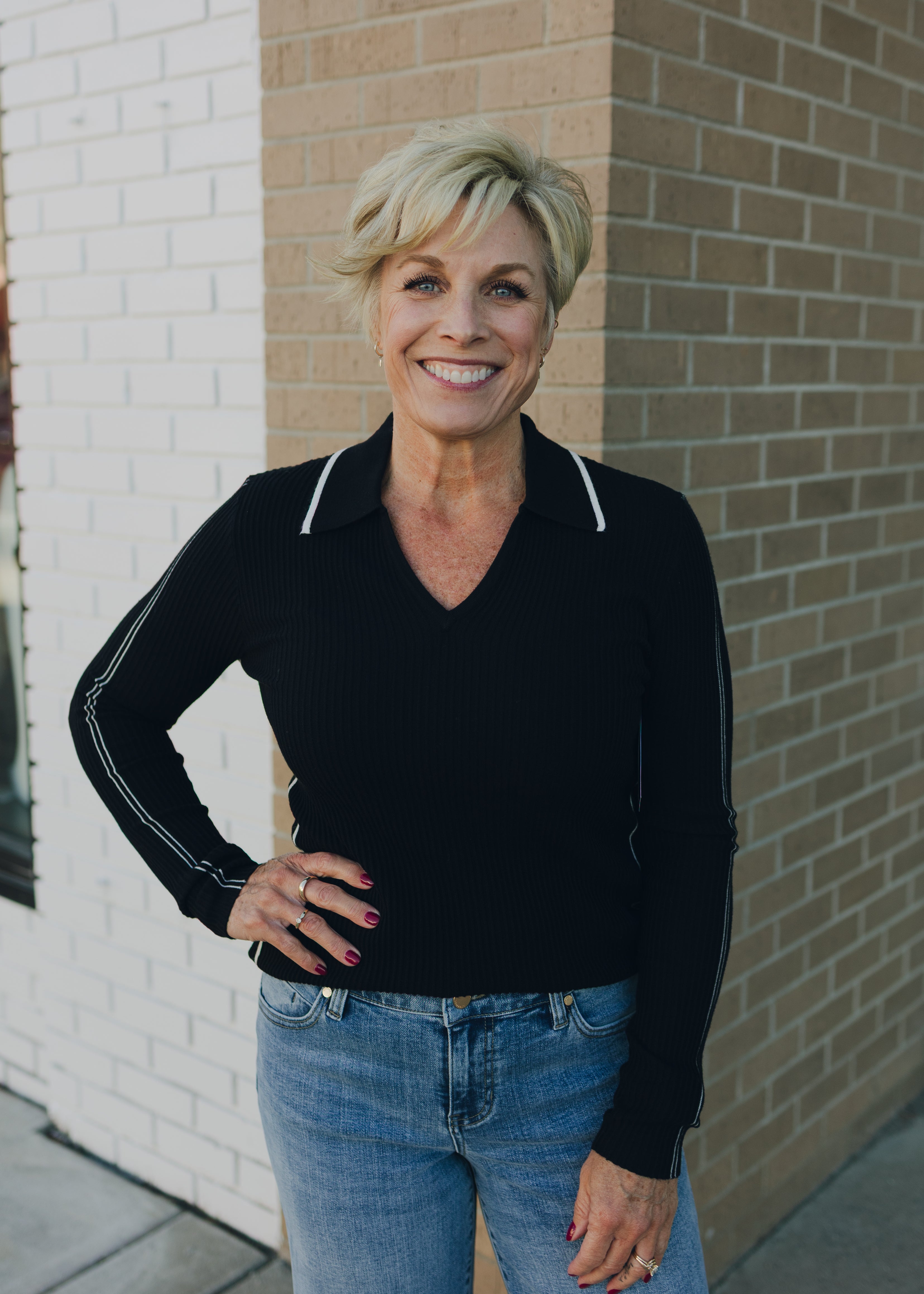 Liverpool Long Sleeve V-Neck Top