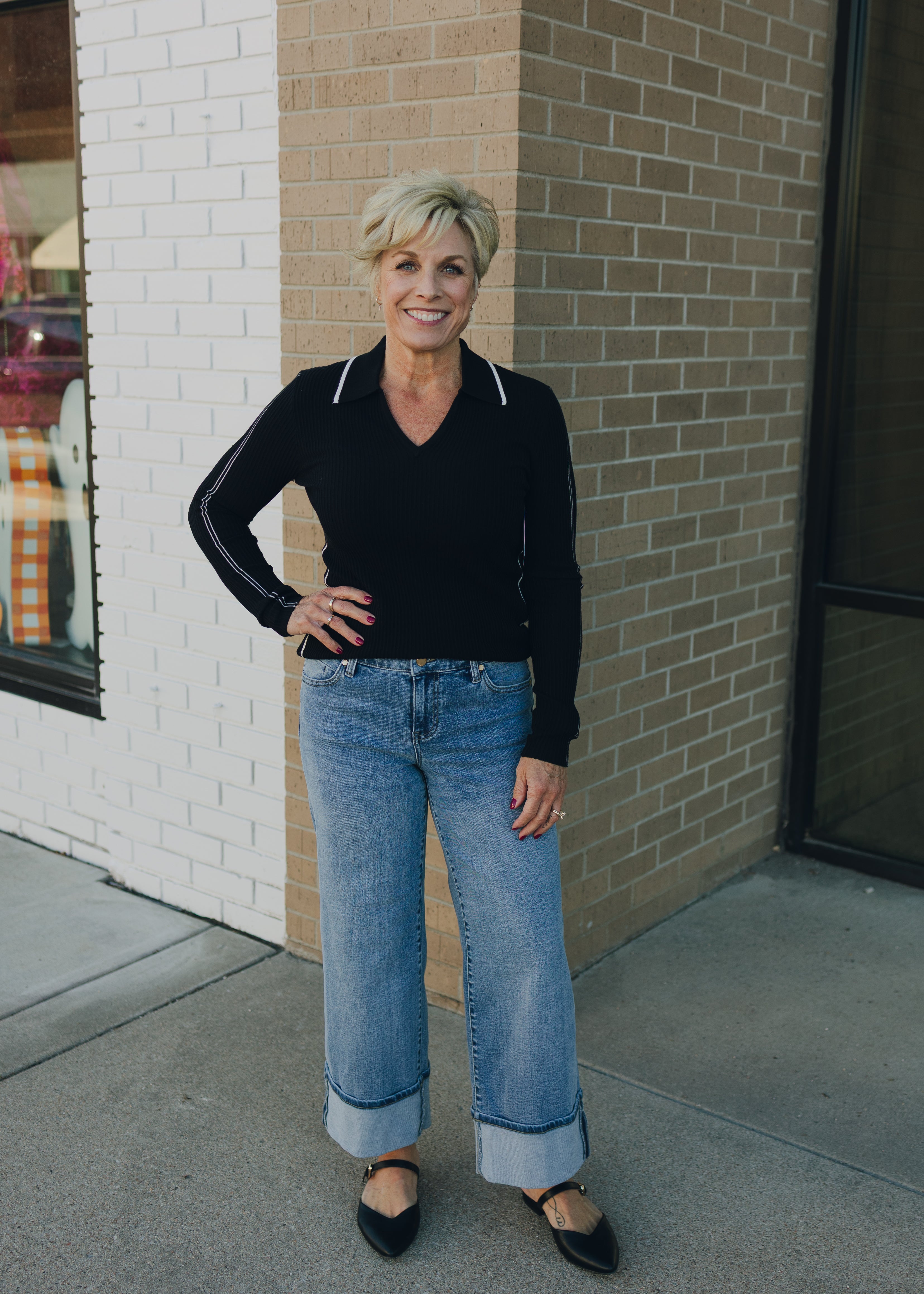 Liverpool Morgan Cuffed Wide Leg