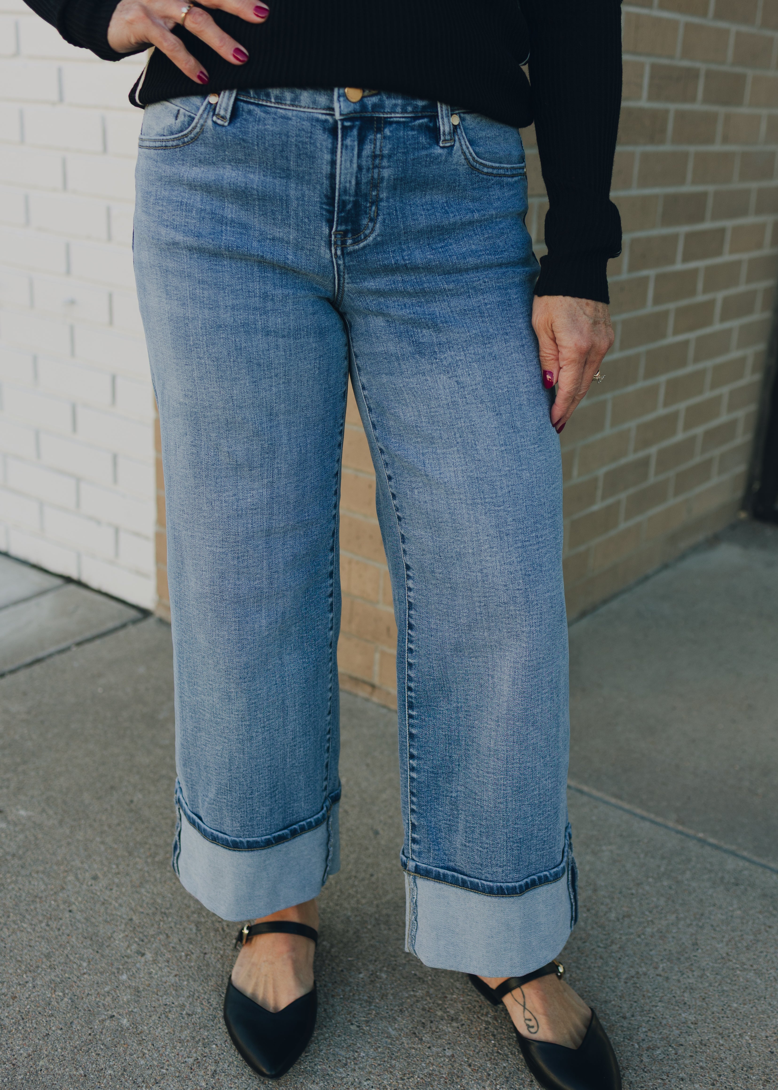 Liverpool Morgan Cuffed Wide Leg