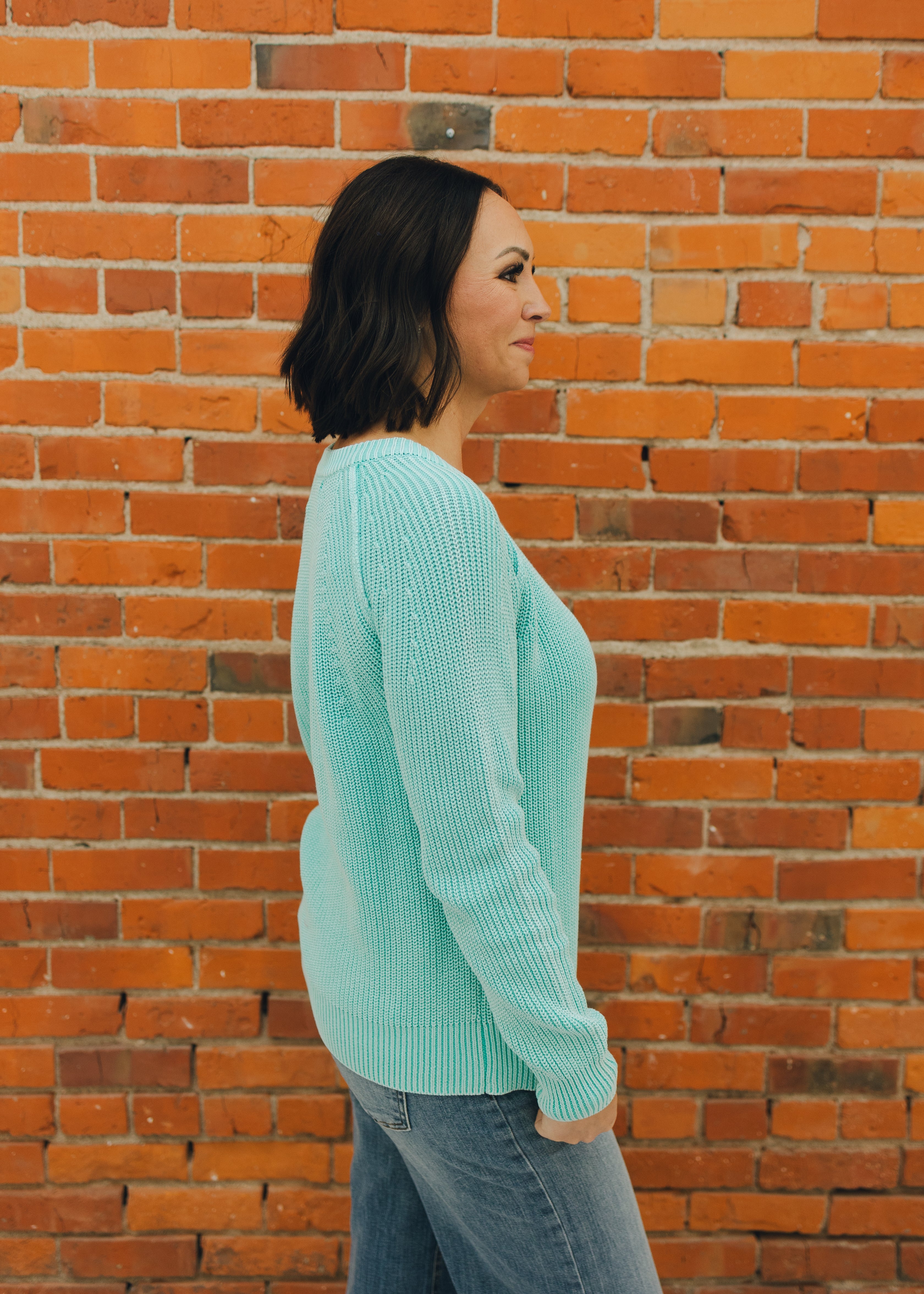 Raglan Sleeve Sweater - Mint