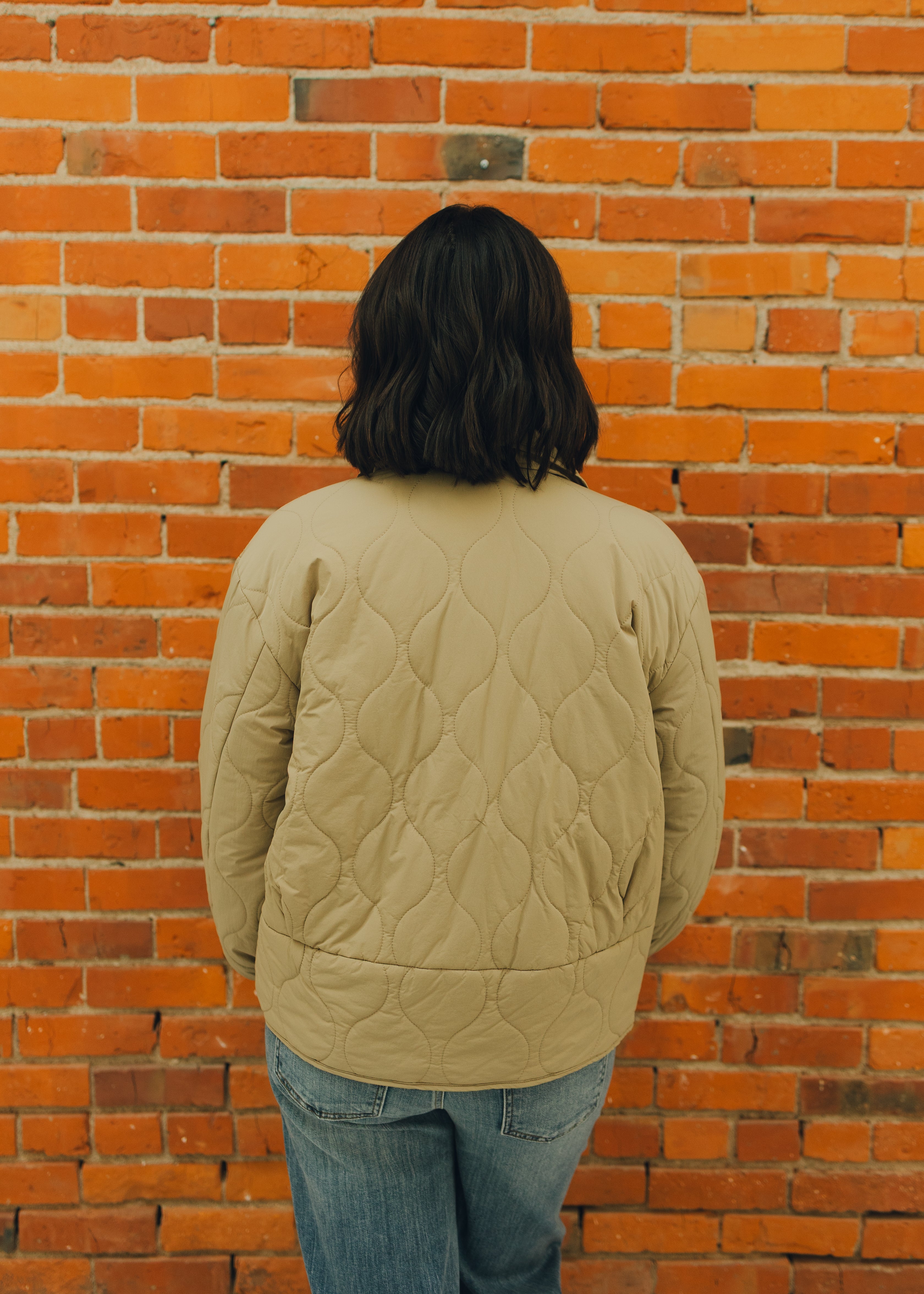 Quilted Jacket w/ Pockets - Khaki