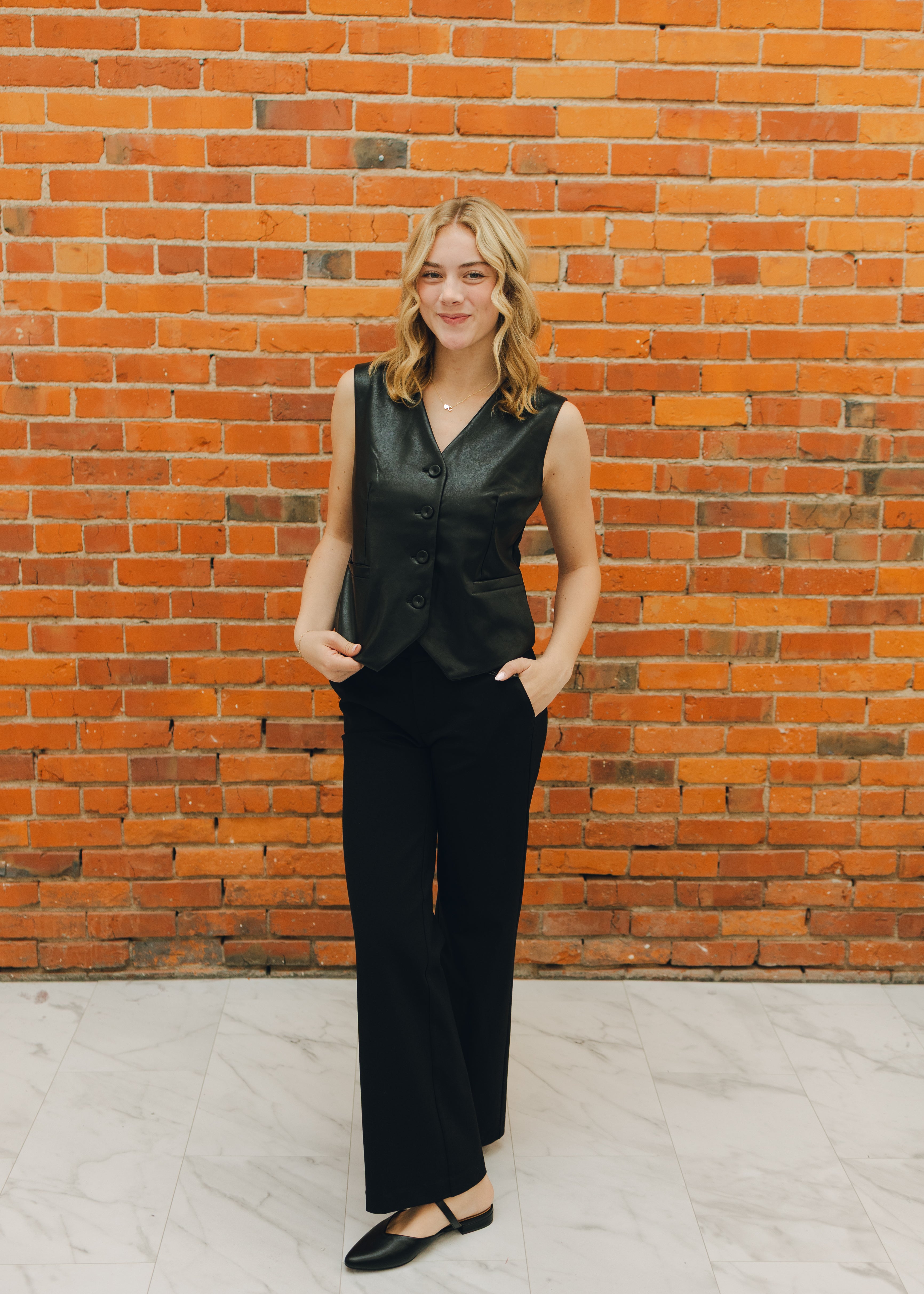 Liverpool High Rise Wide Leg - Black