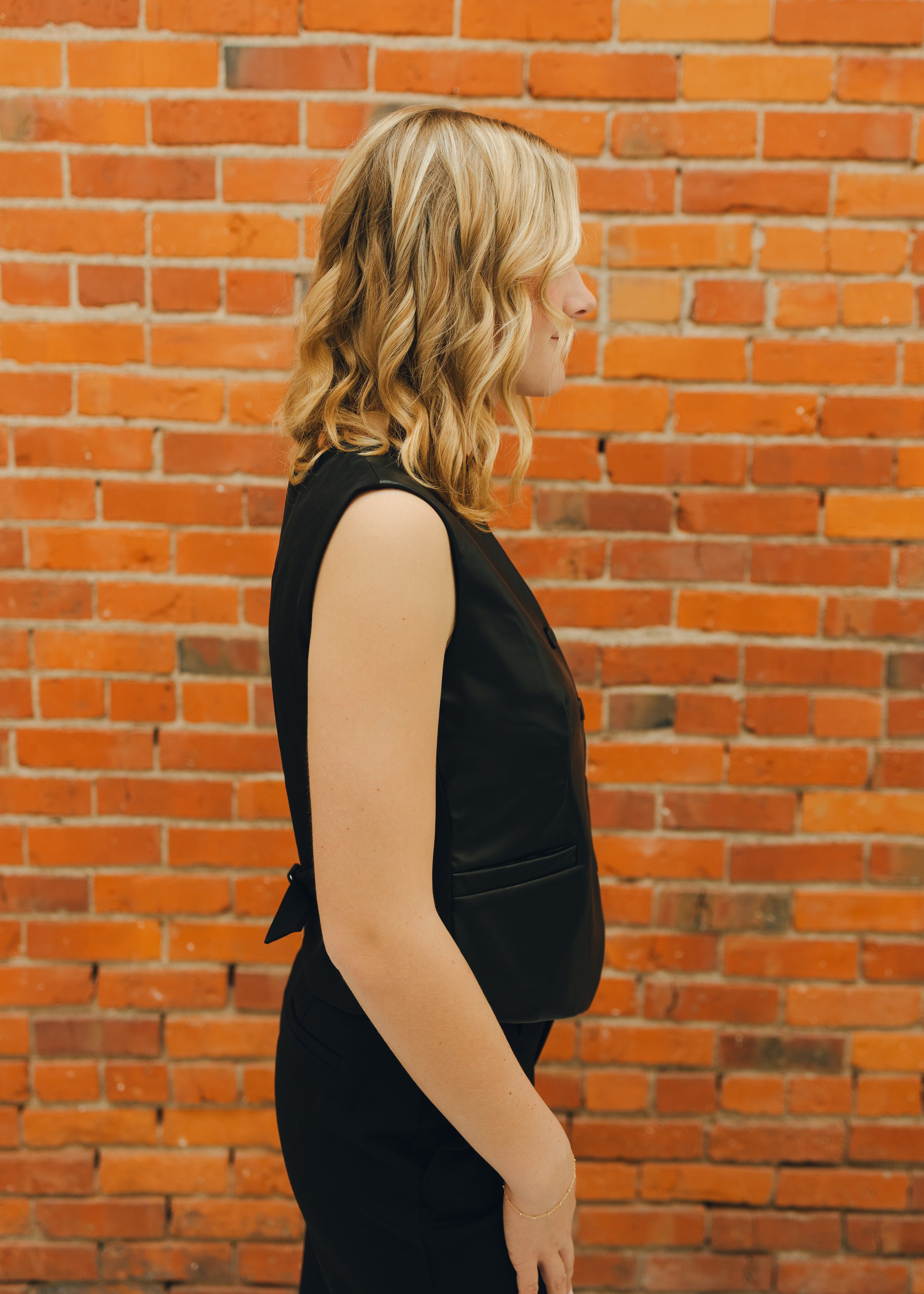 Molly Bracken Leather Button Vest