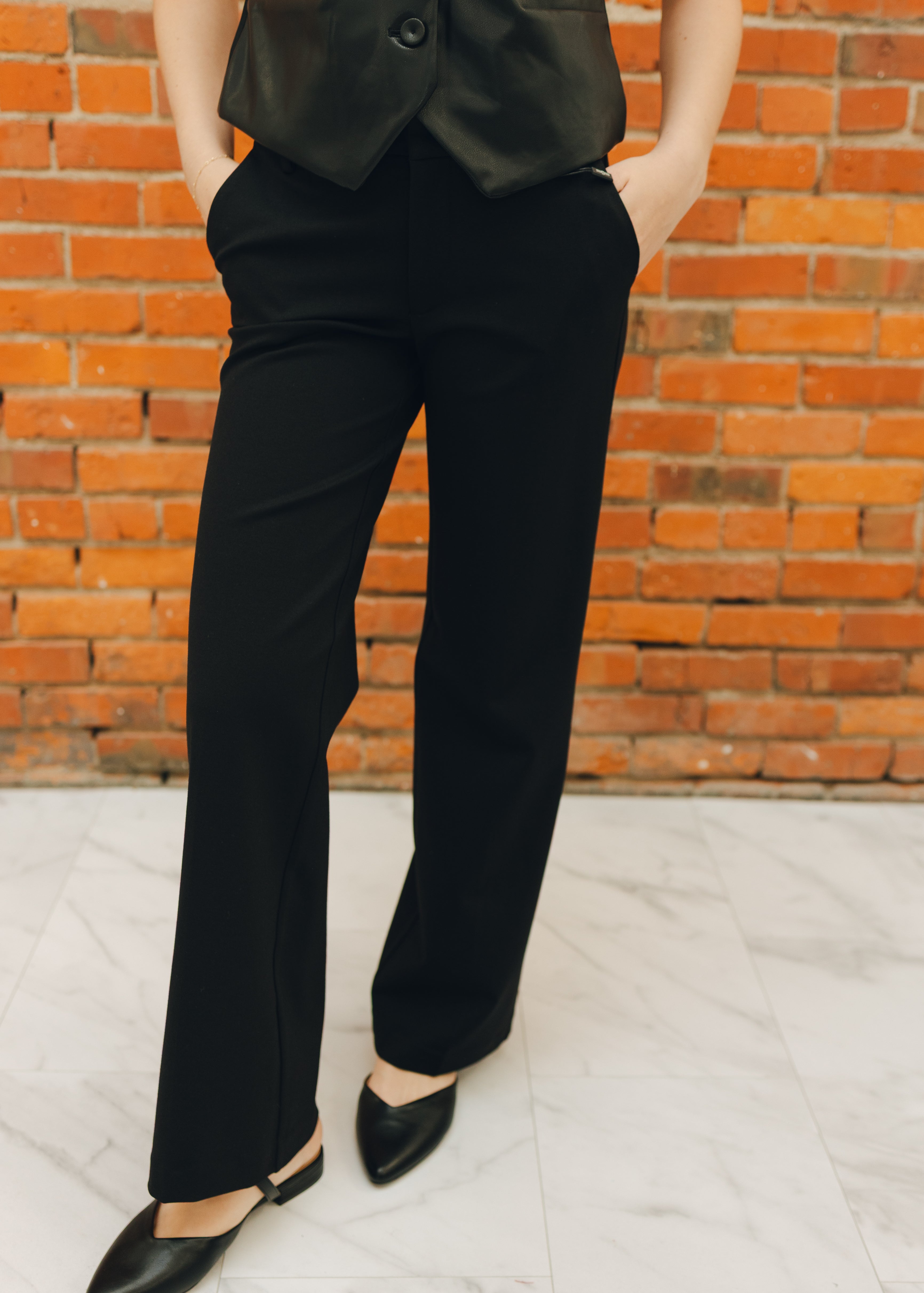 Liverpool High Rise Wide Leg - Black