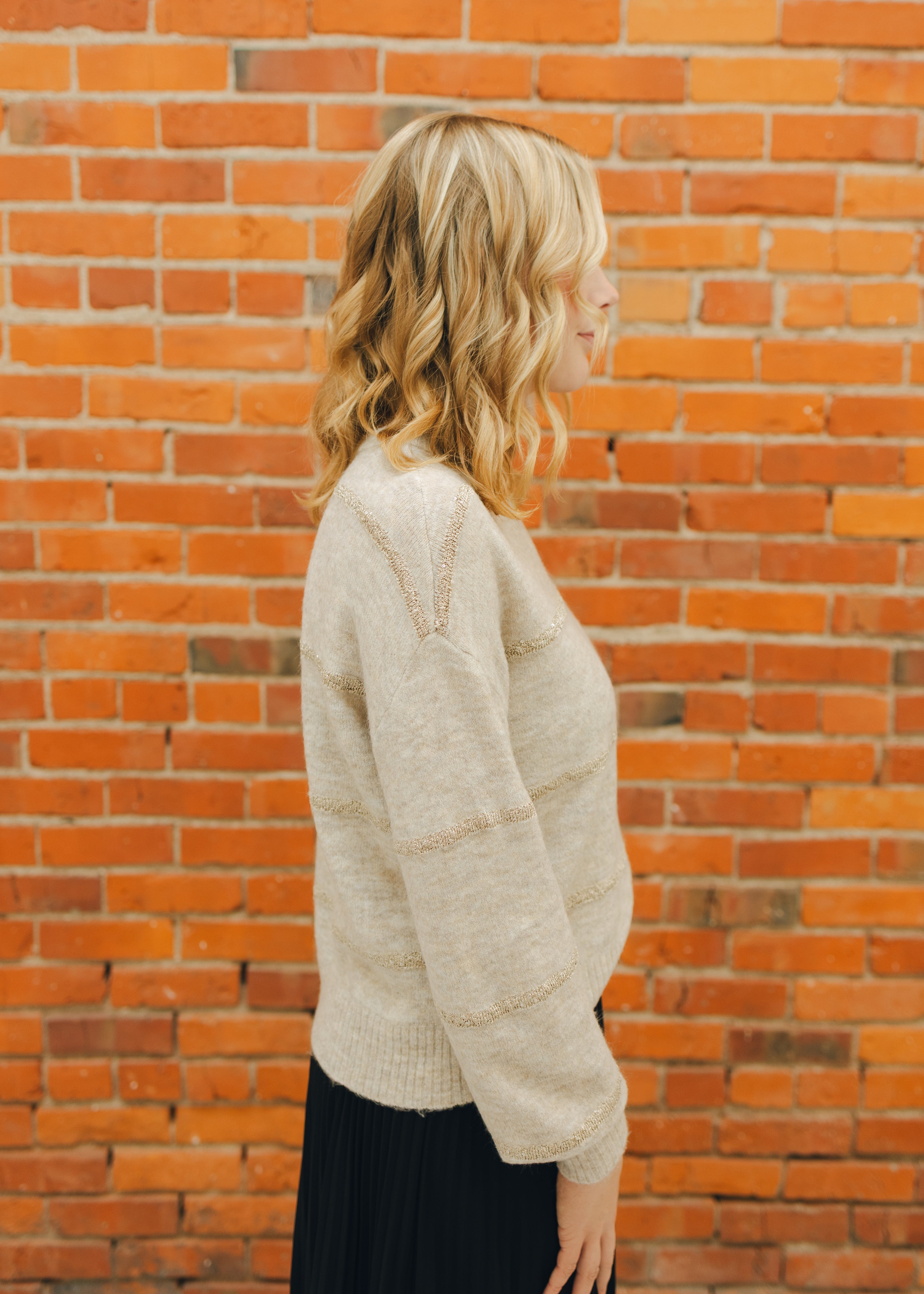 Sequin Stripe Sweater