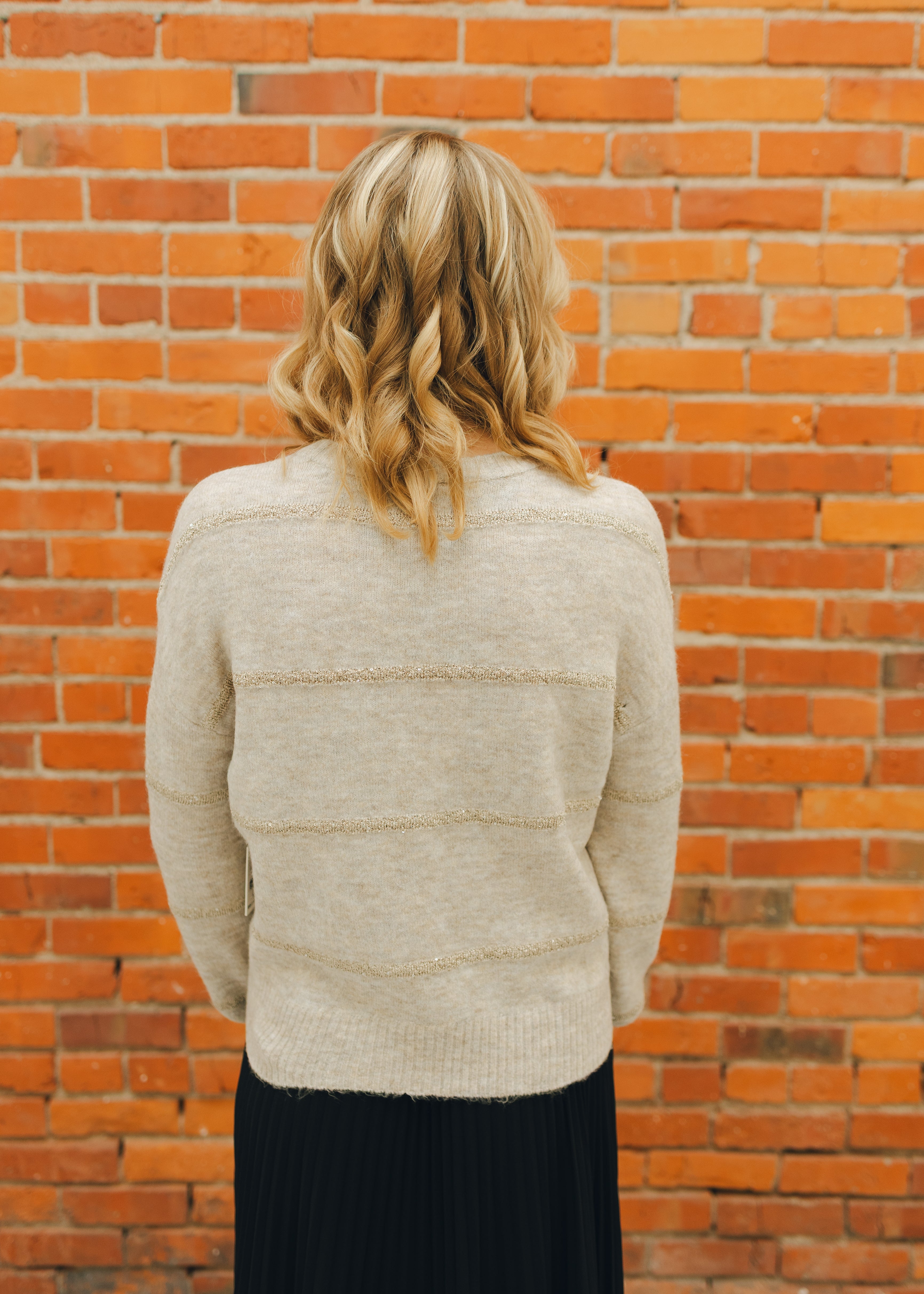 Sequin Stripe Sweater