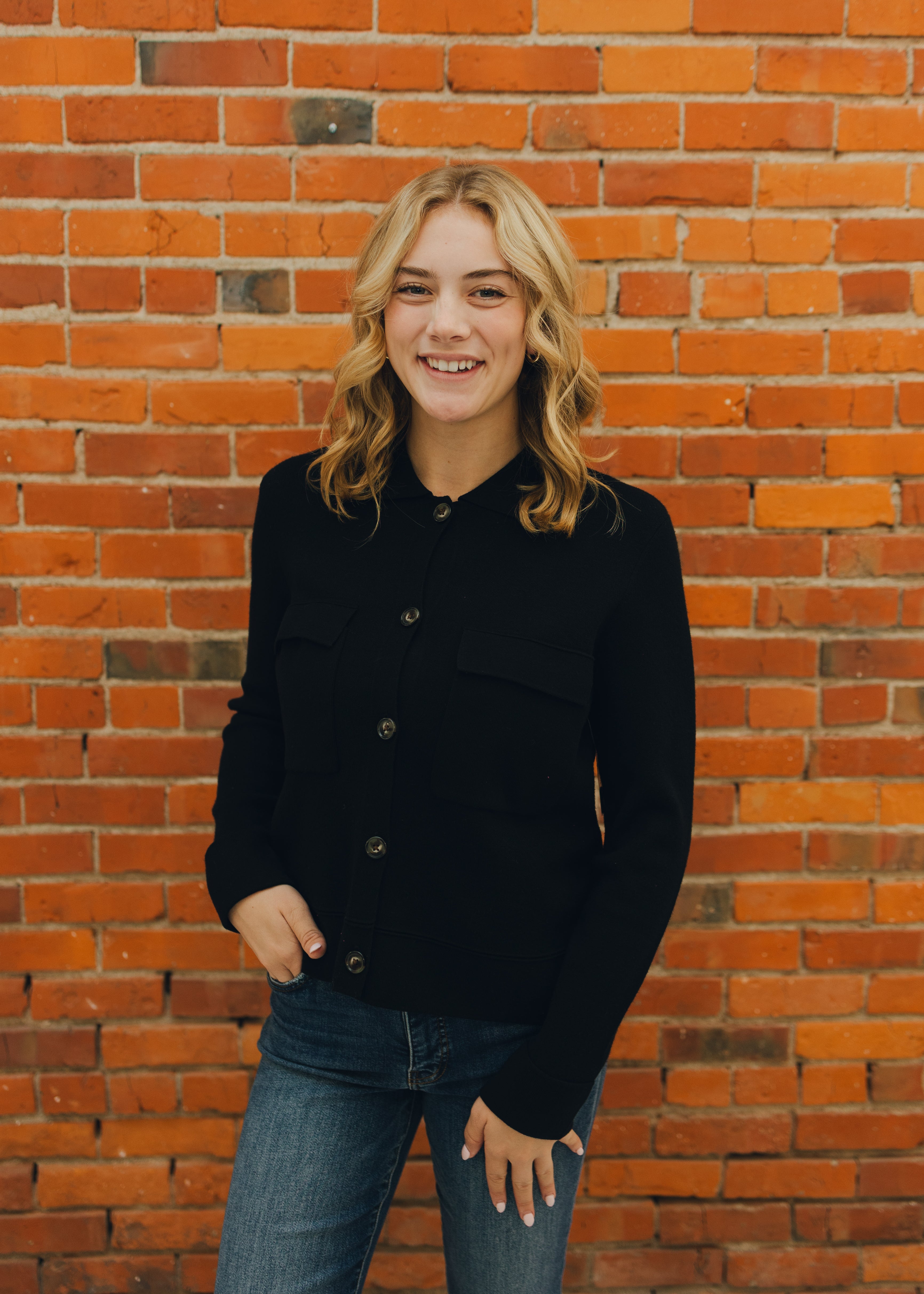 Tribal L/S Sweater Cardigan w/ Collar