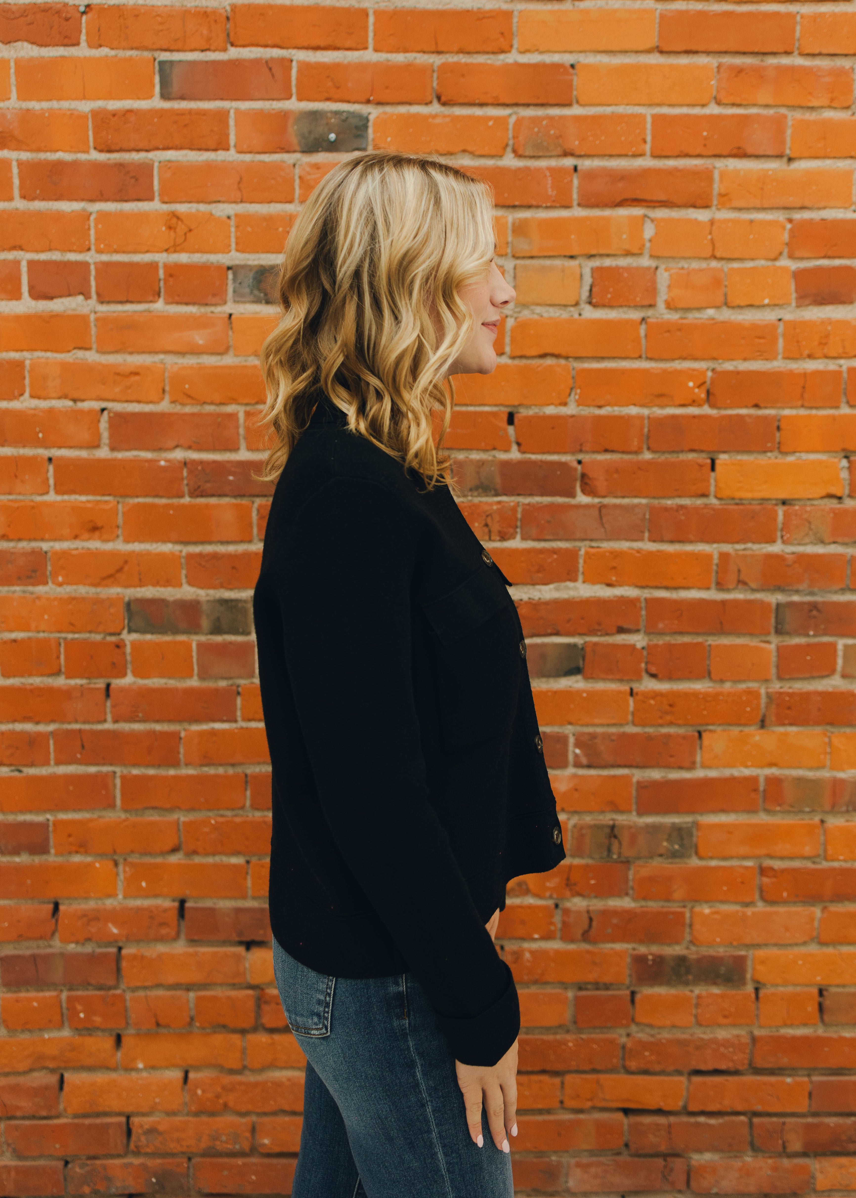 Tribal L/S Sweater Cardigan w/ Collar