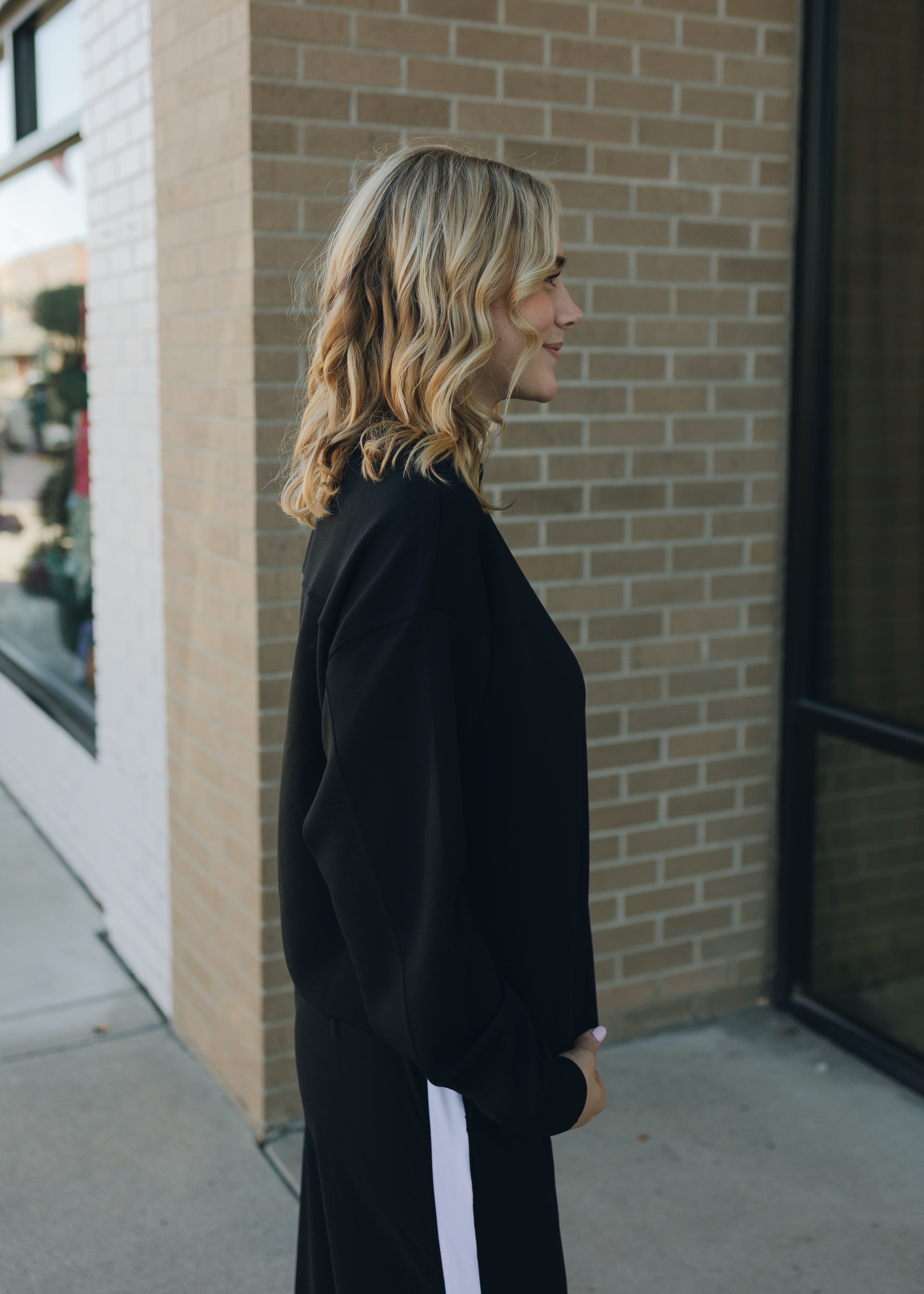 Modal Poly Span Scuba Mock Neck Pullover