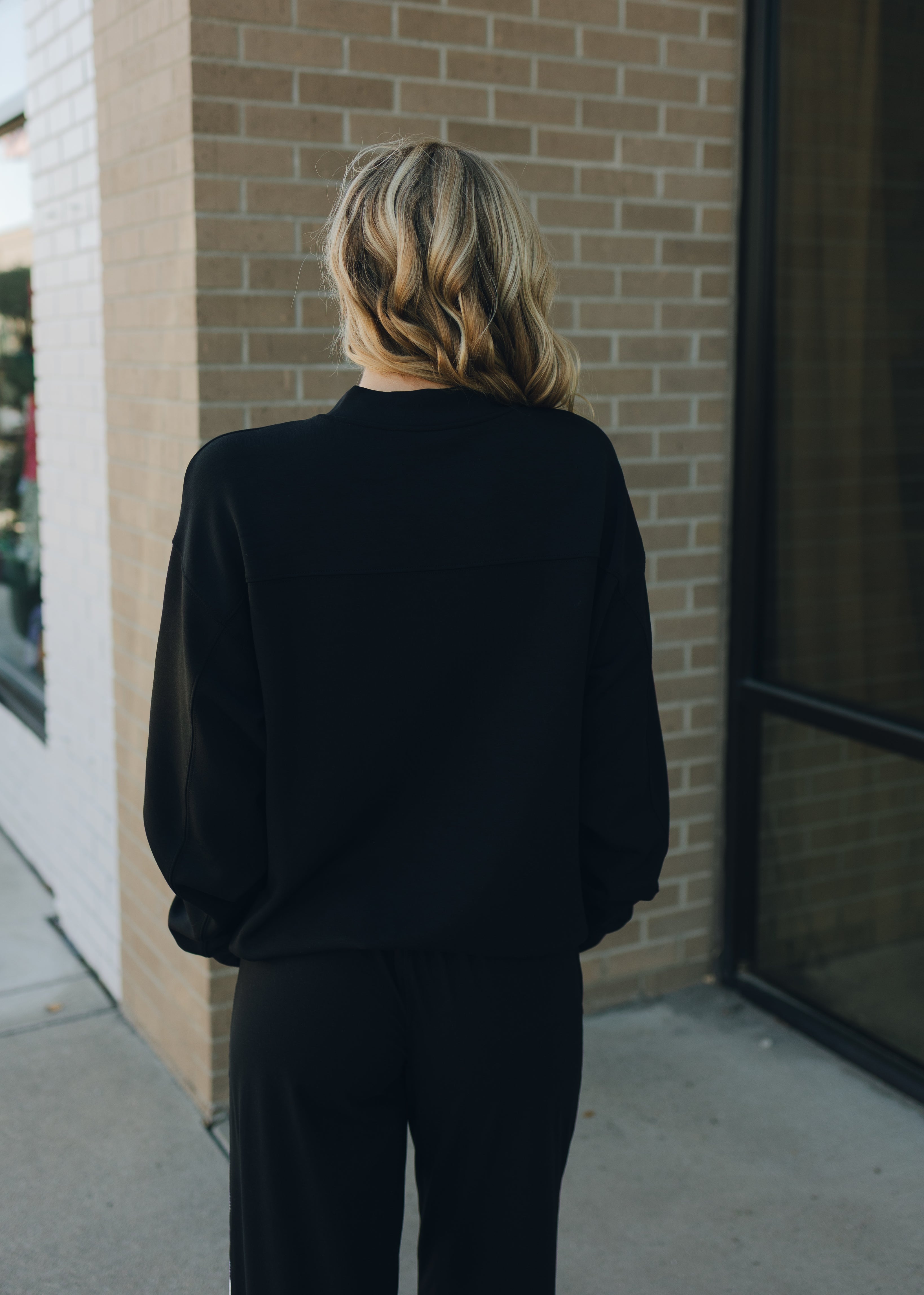 Modal Poly Span Scuba Mock Neck Pullover