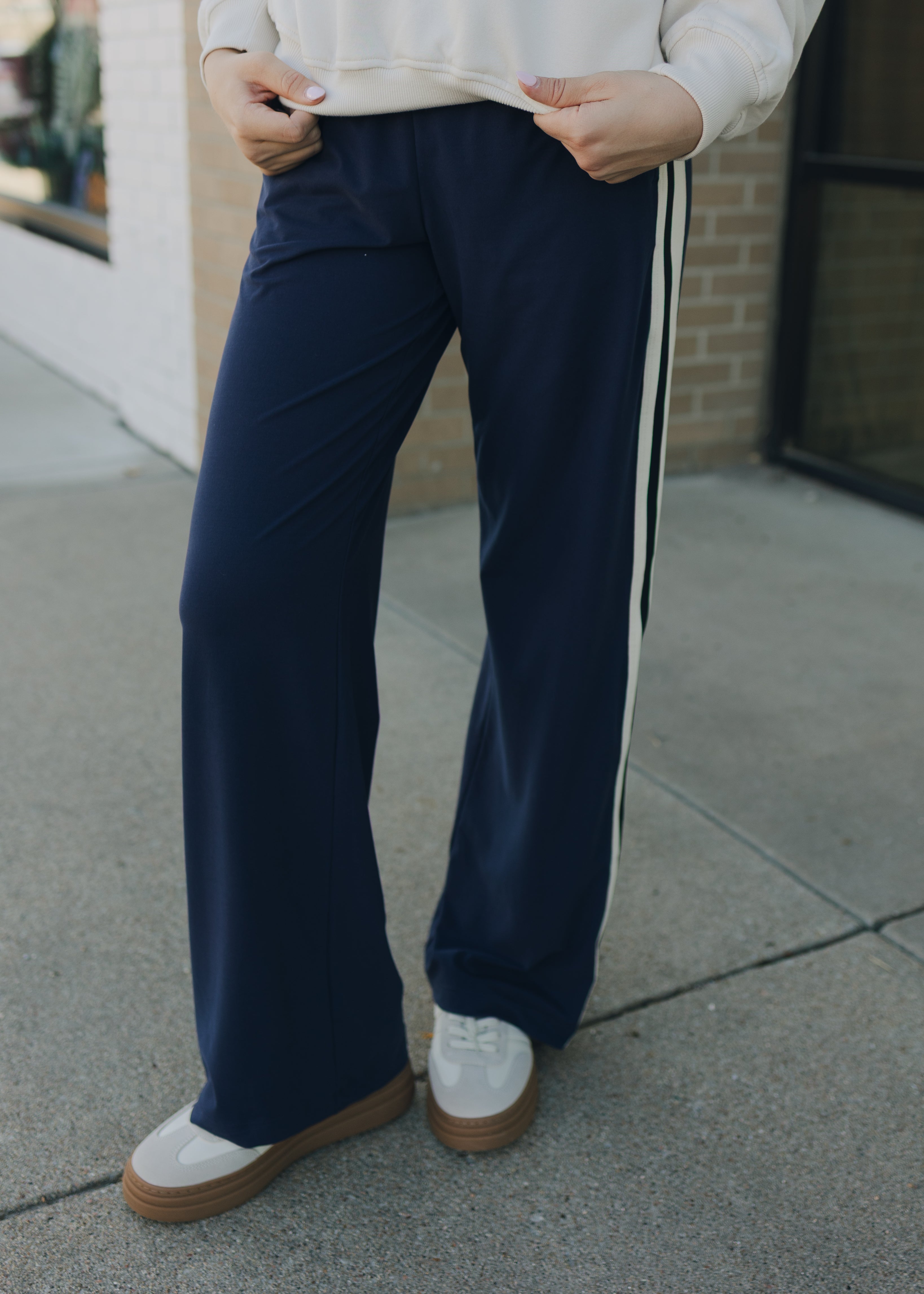 Butter Soft Side Striped Straight Pant