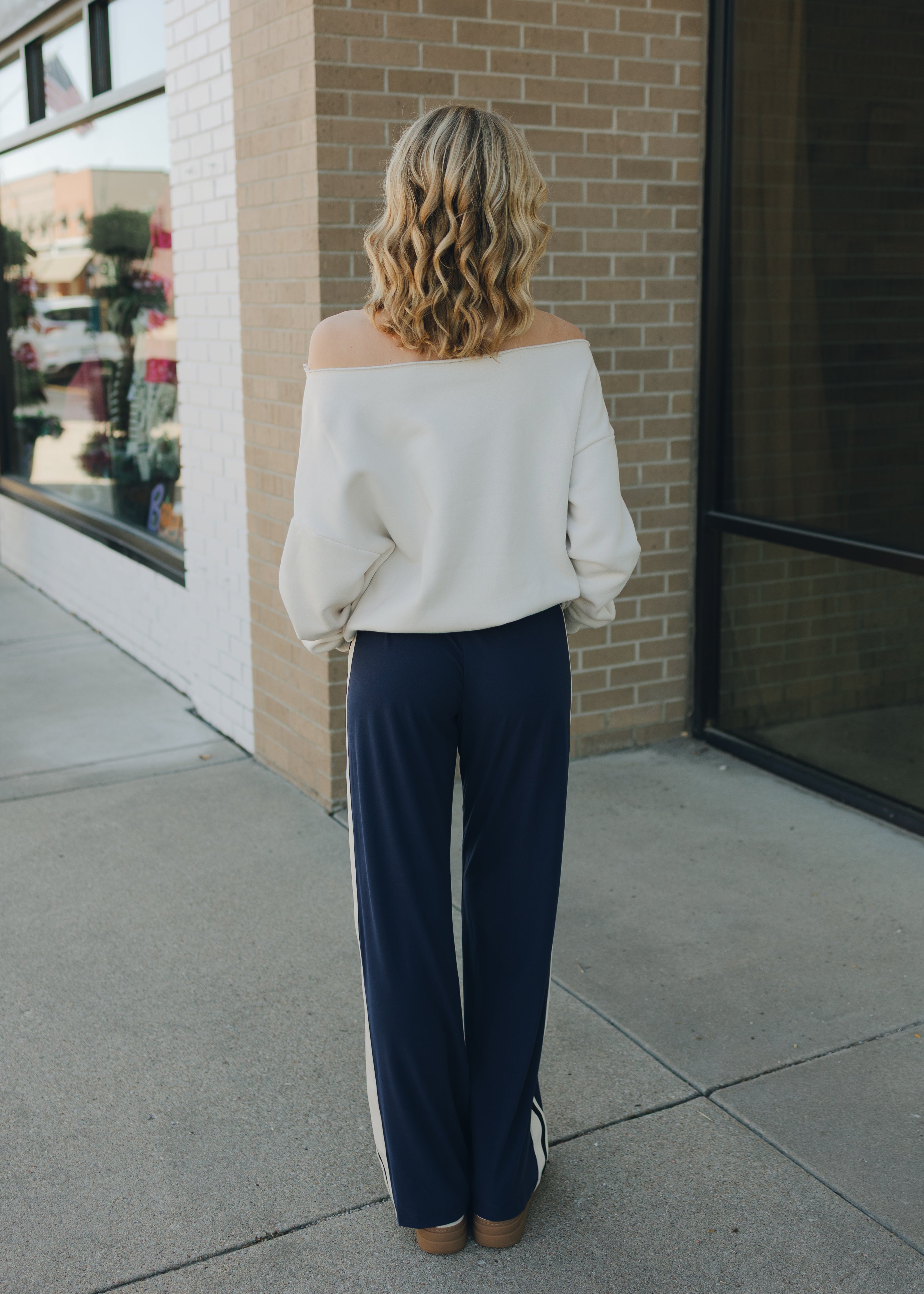 Butter Soft Side Striped Straight Pant