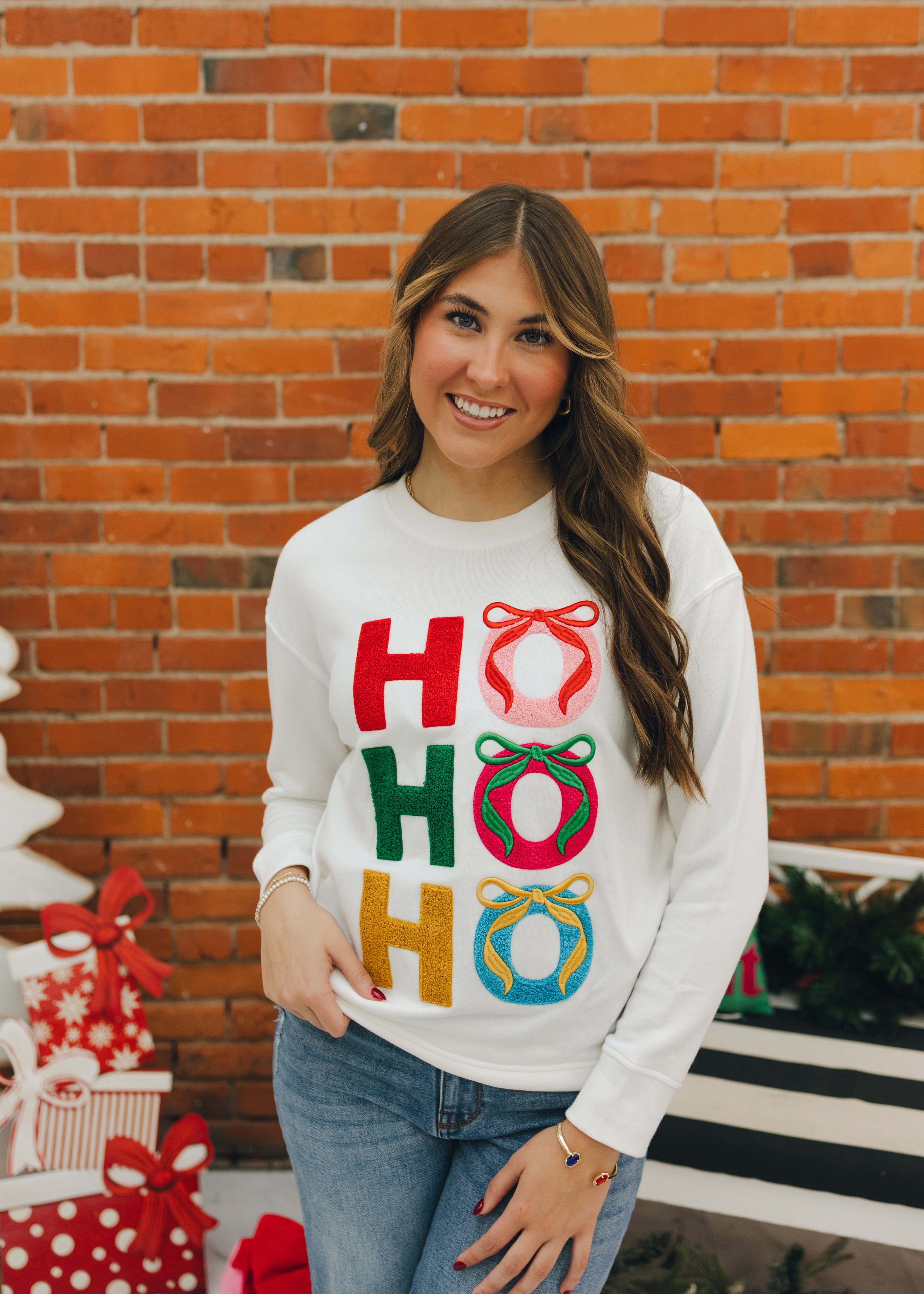 Ho Ho Ho Bows Sweater
