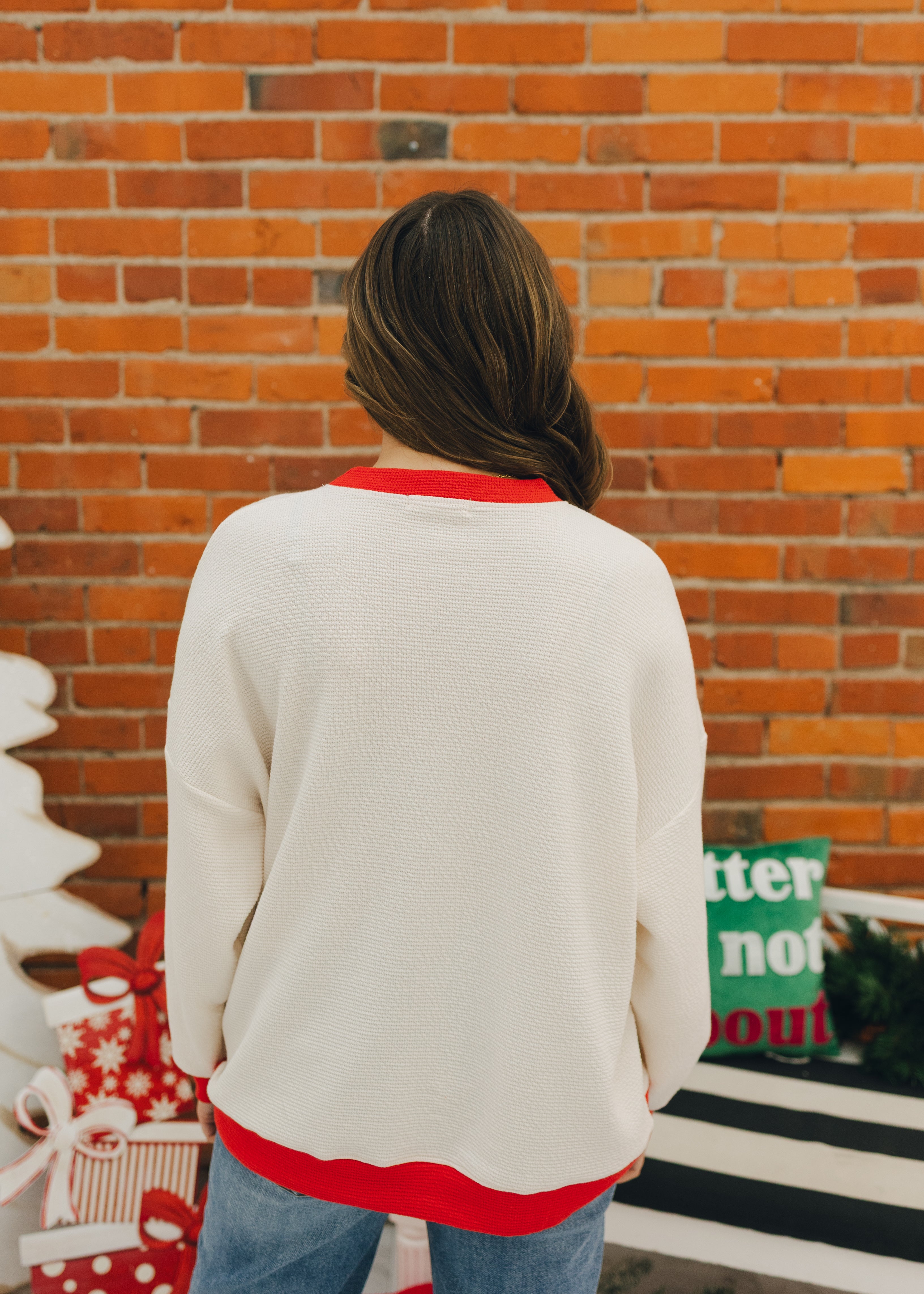 Merry Christmas Cloud Knit Sweatshirt