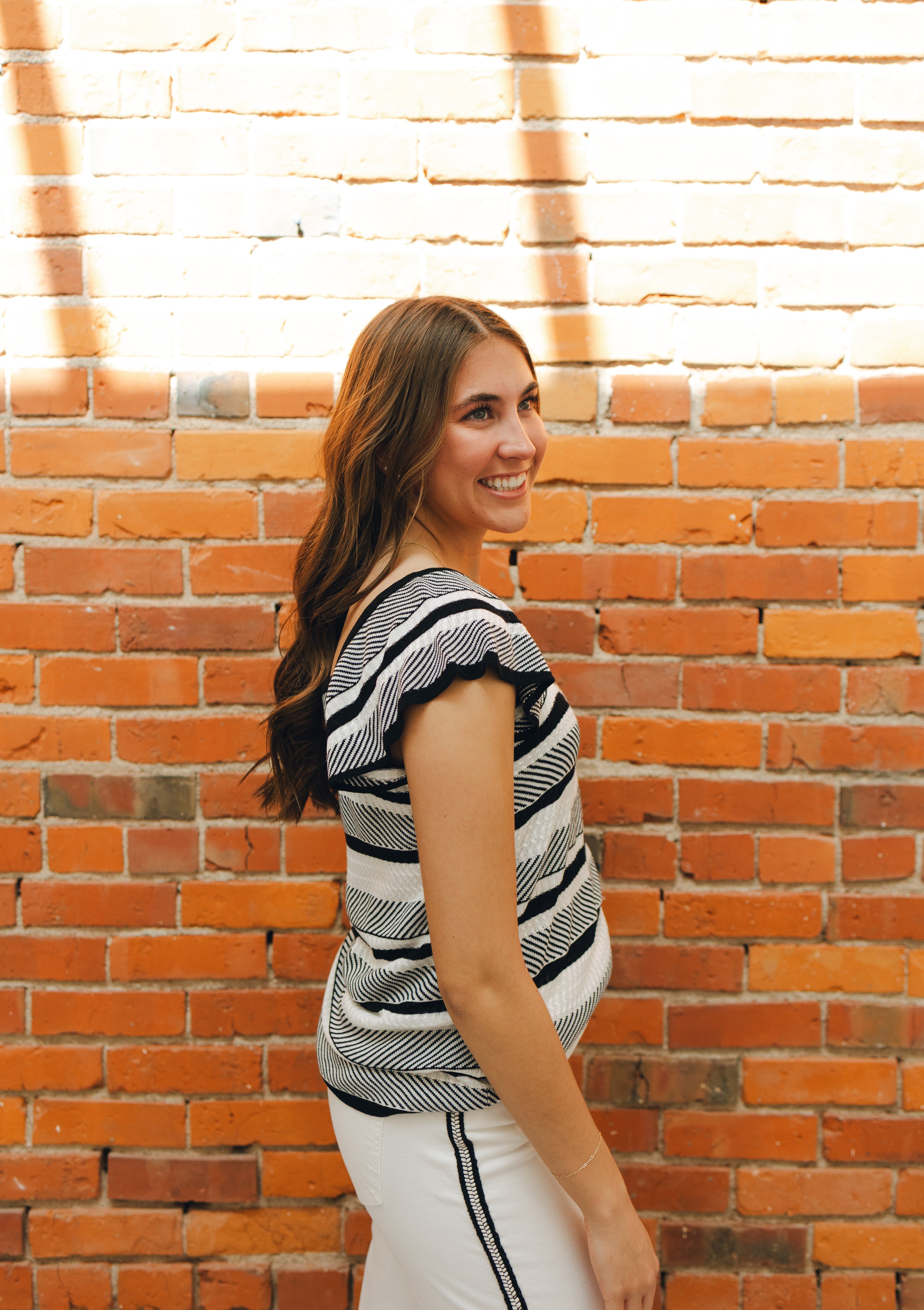 Liverpool Ruffle Sleeve Square Neck Top