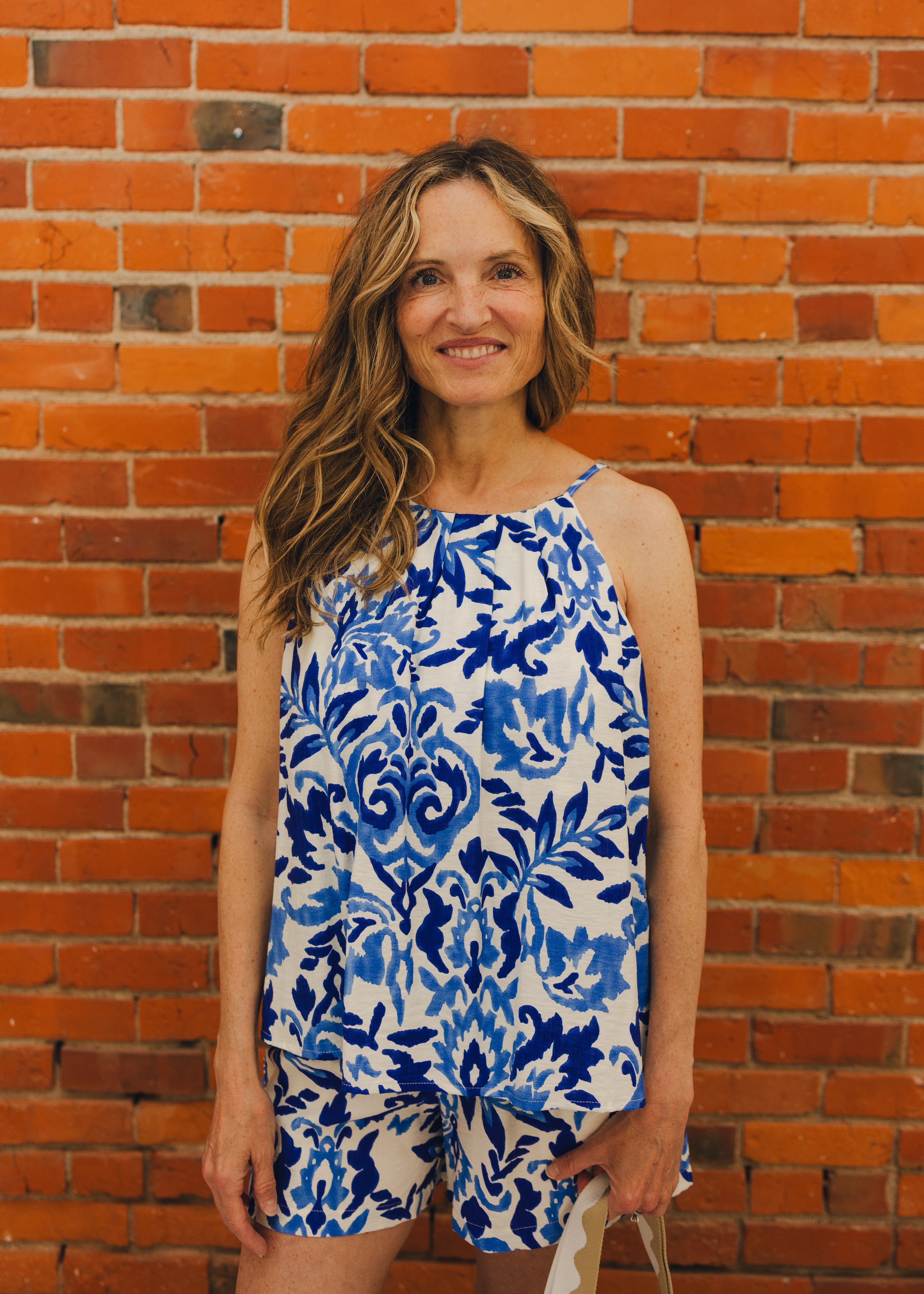 Pleated Neck Cami Top