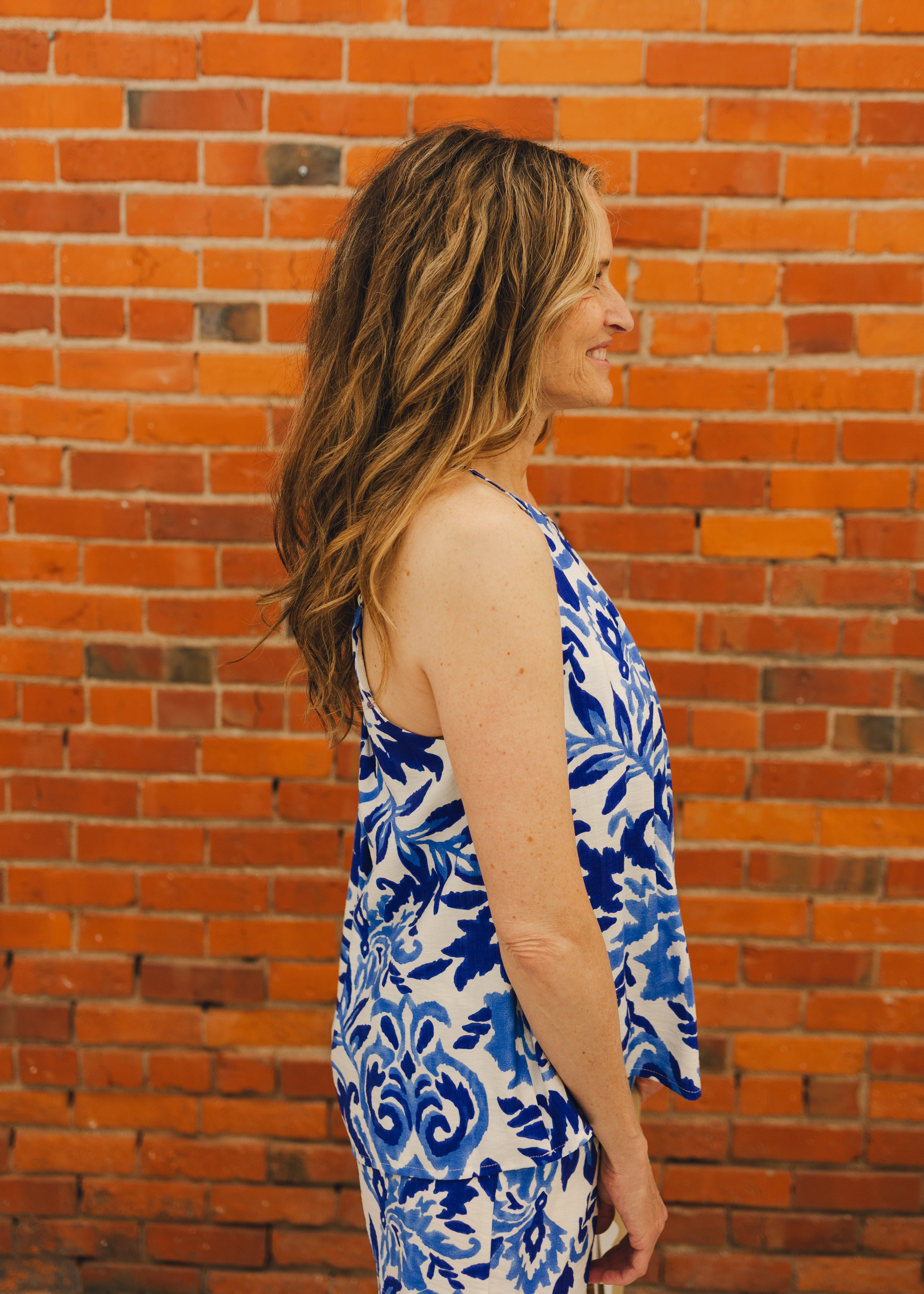Pleated Neck Cami Top