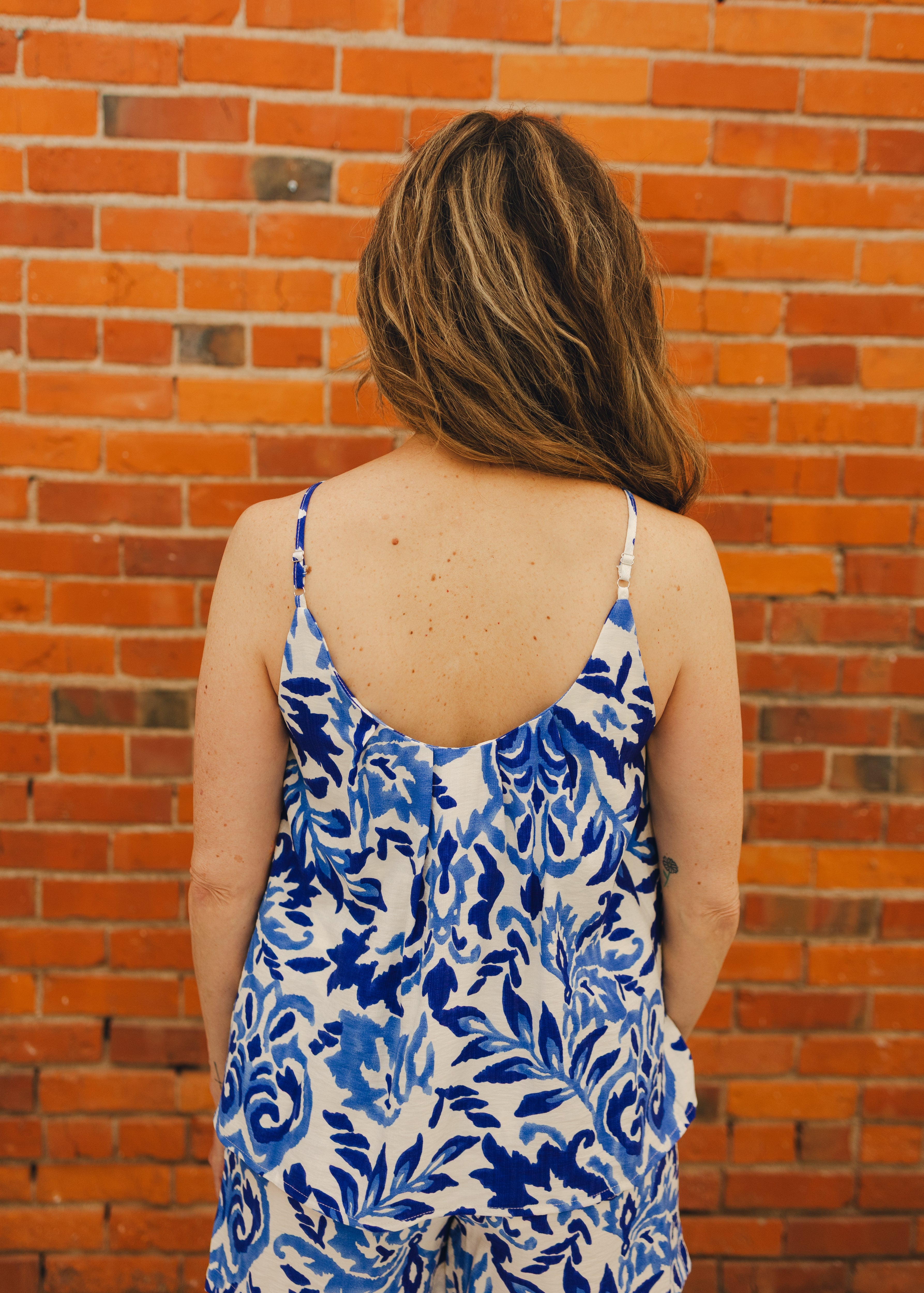 Pleated Neck Cami Top