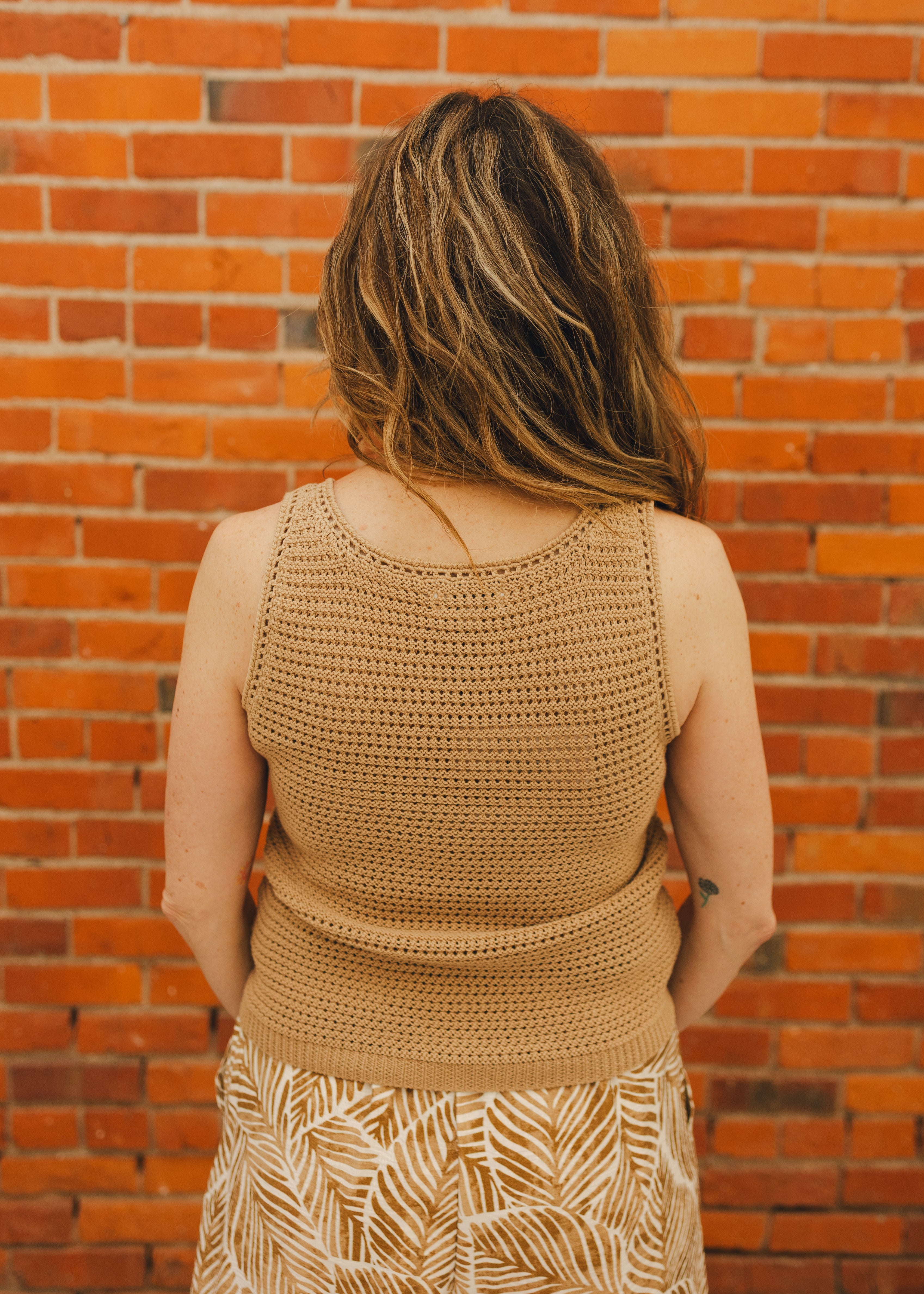 Open Knit Tank Top