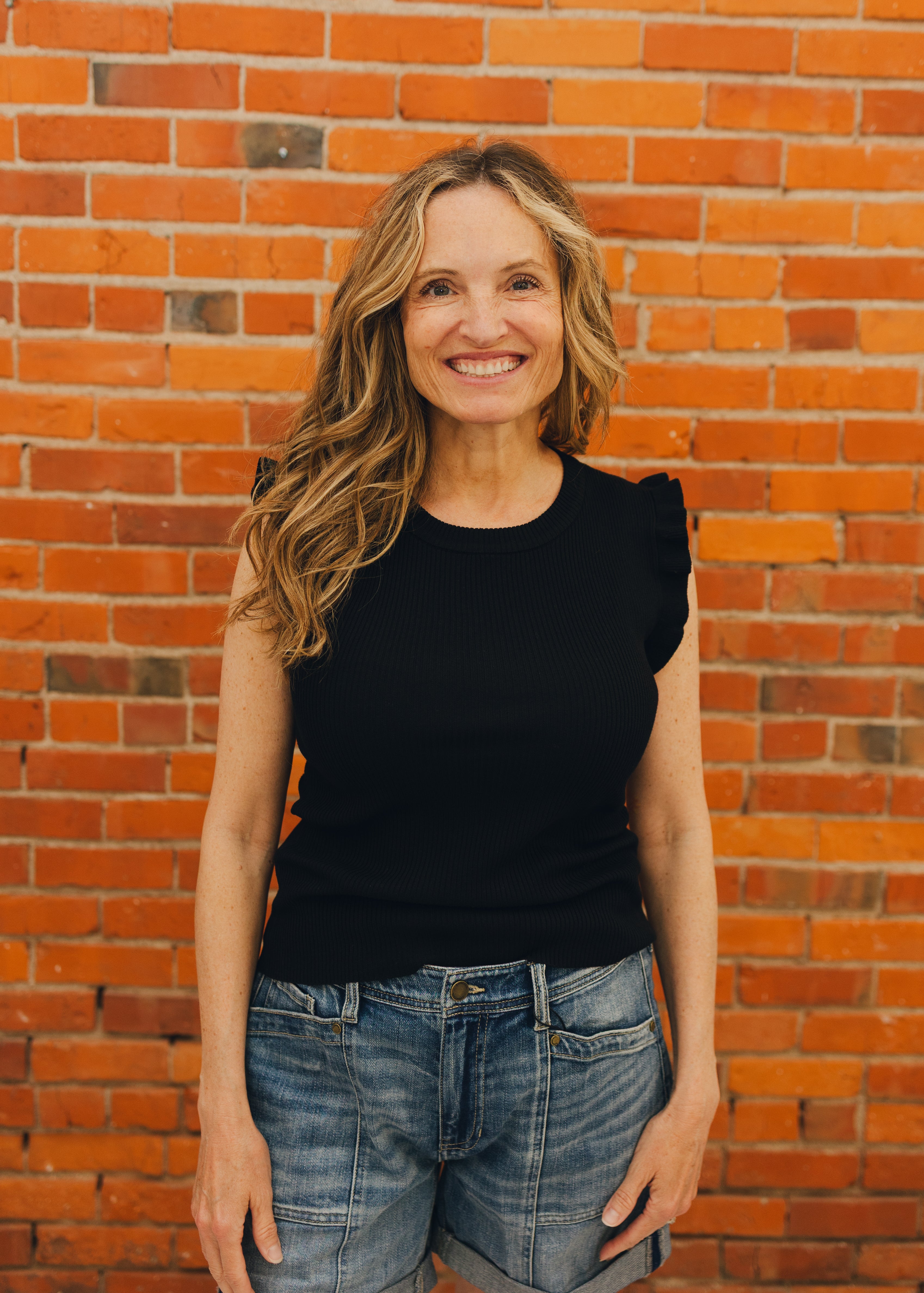 Viscose Ruffle Trim Ribbed Tank