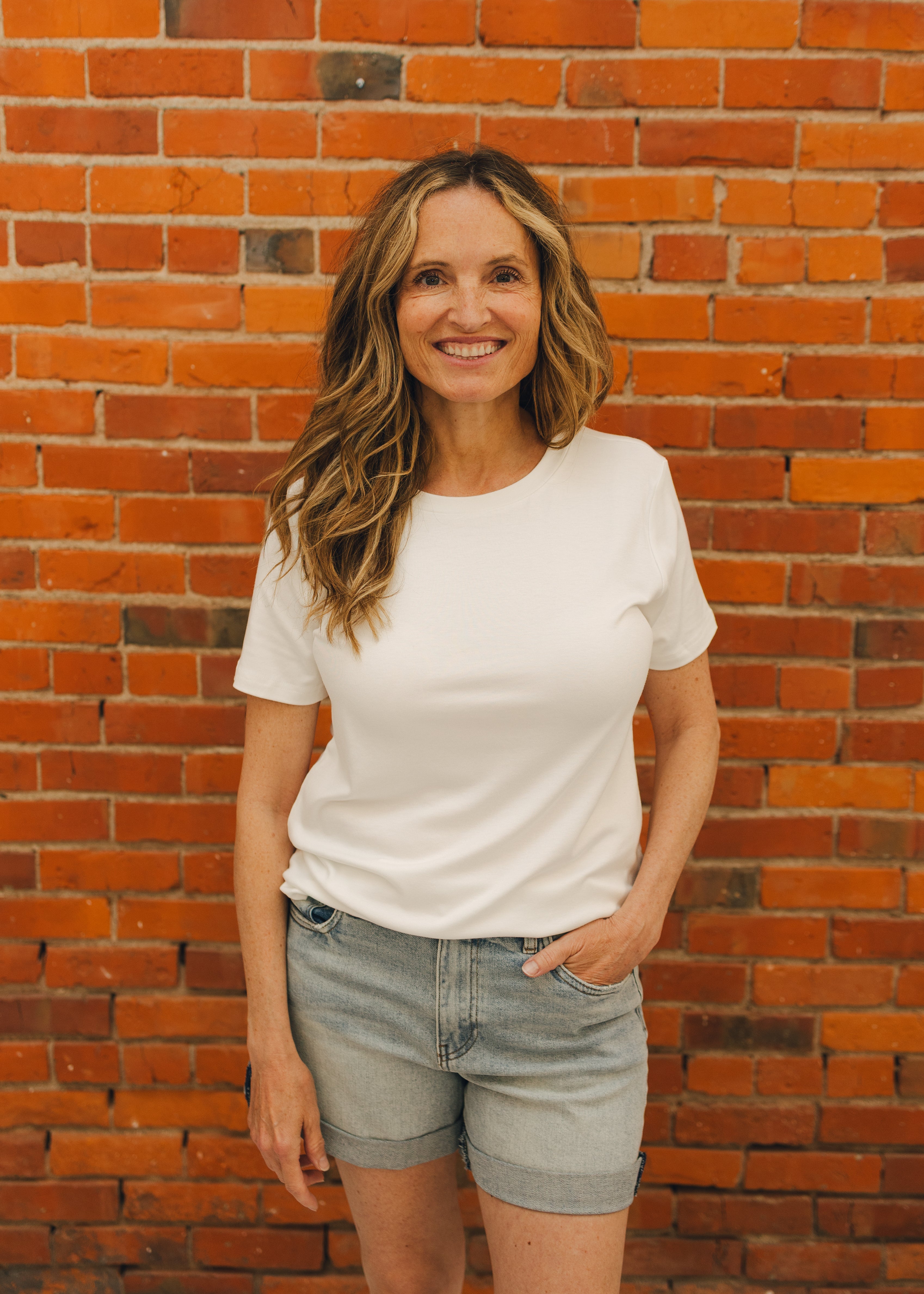 Basic Short Sleeve Round Neck Top