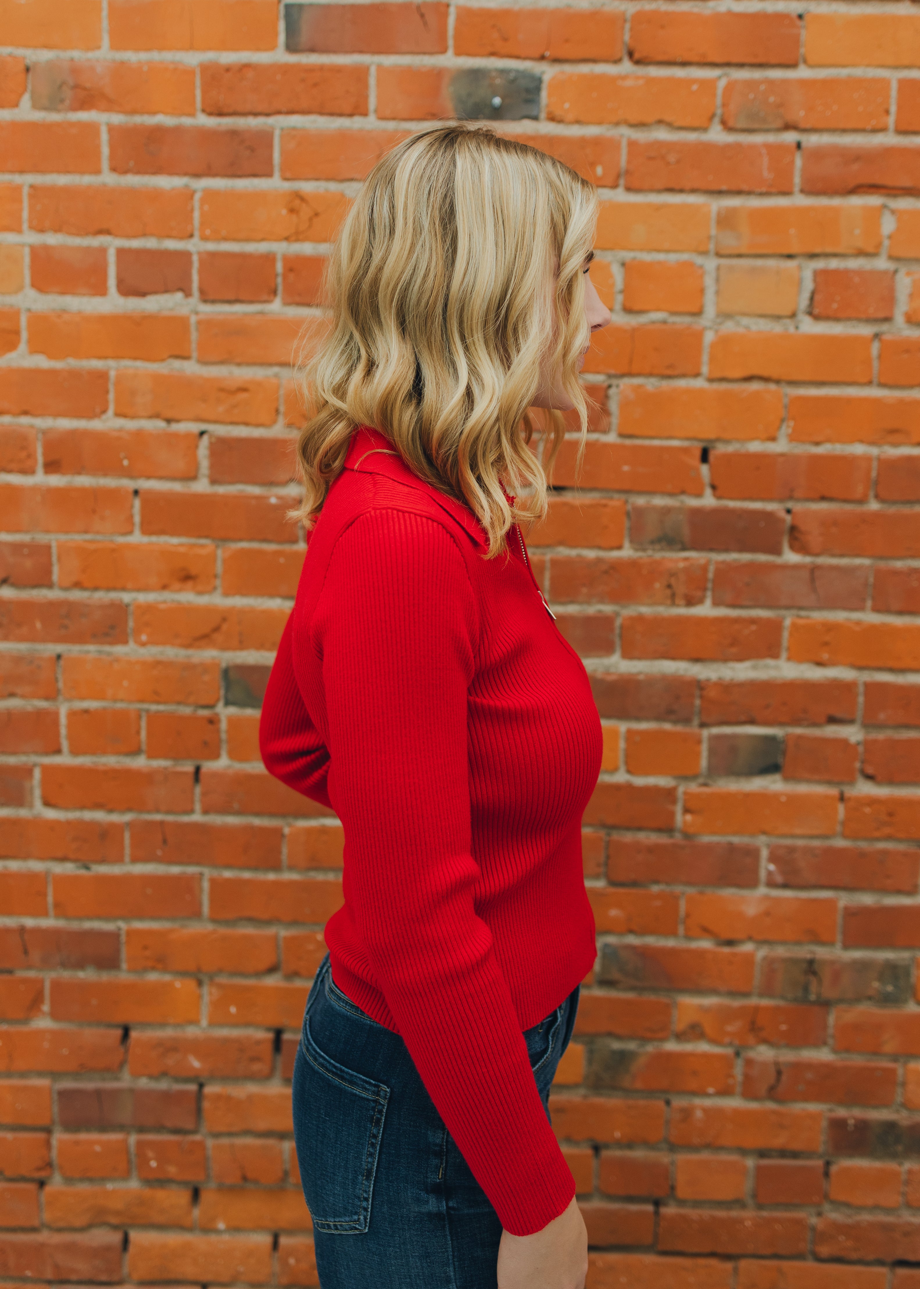 Apricot Zip Thru Cardigan