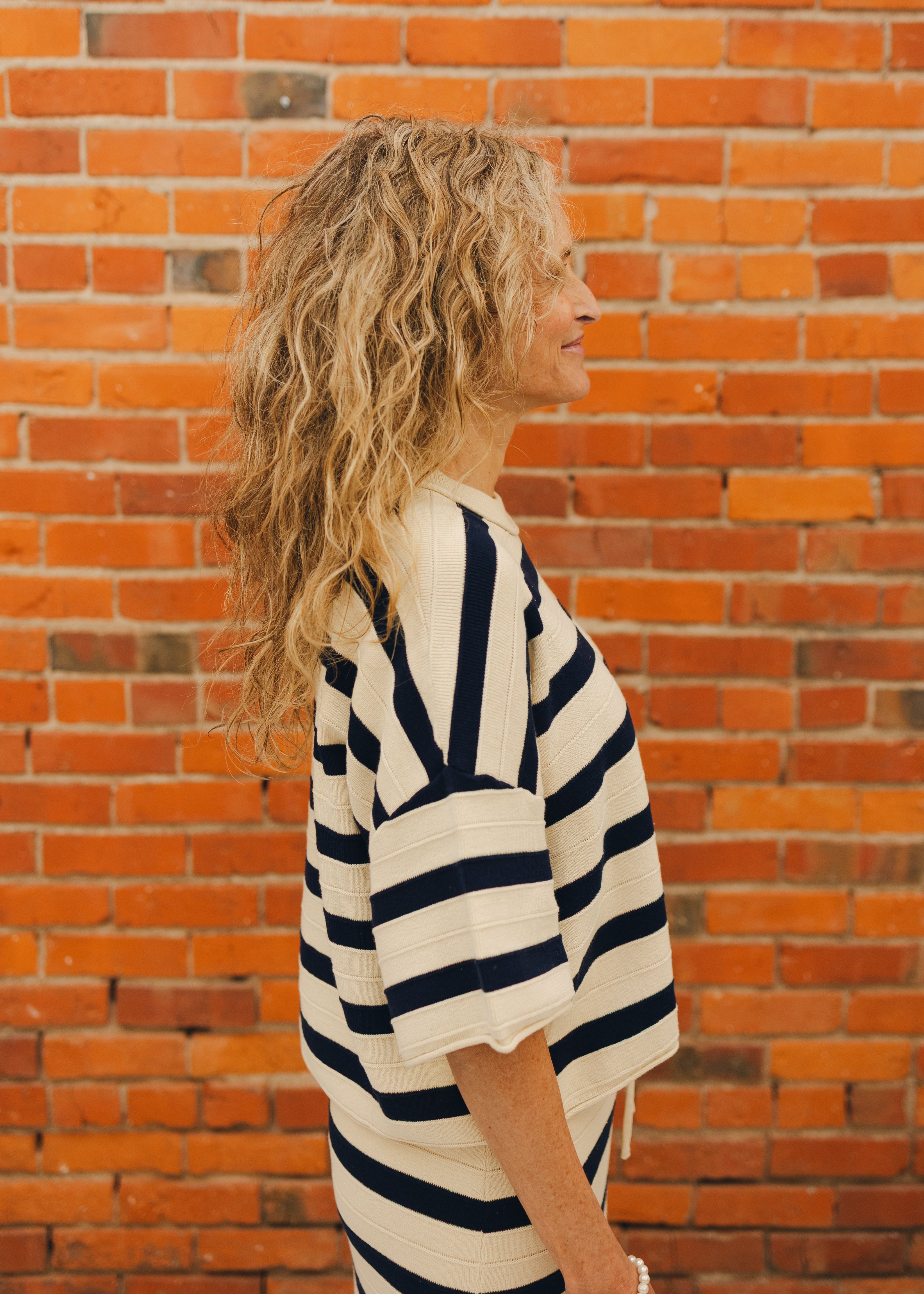 Weekend in Cannes Stripe Relaxed Sweater