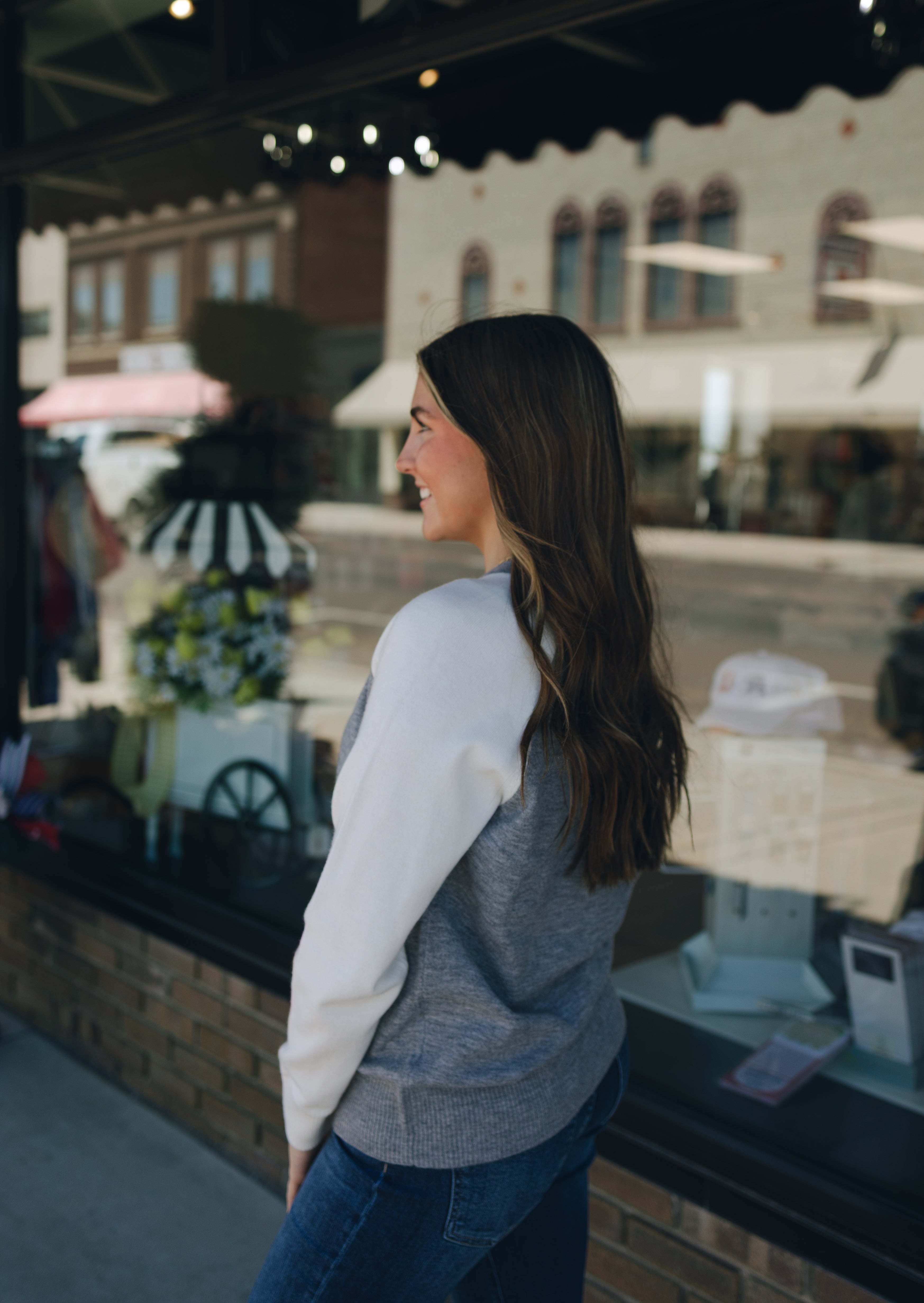 Colorblock Crewneck Sweater