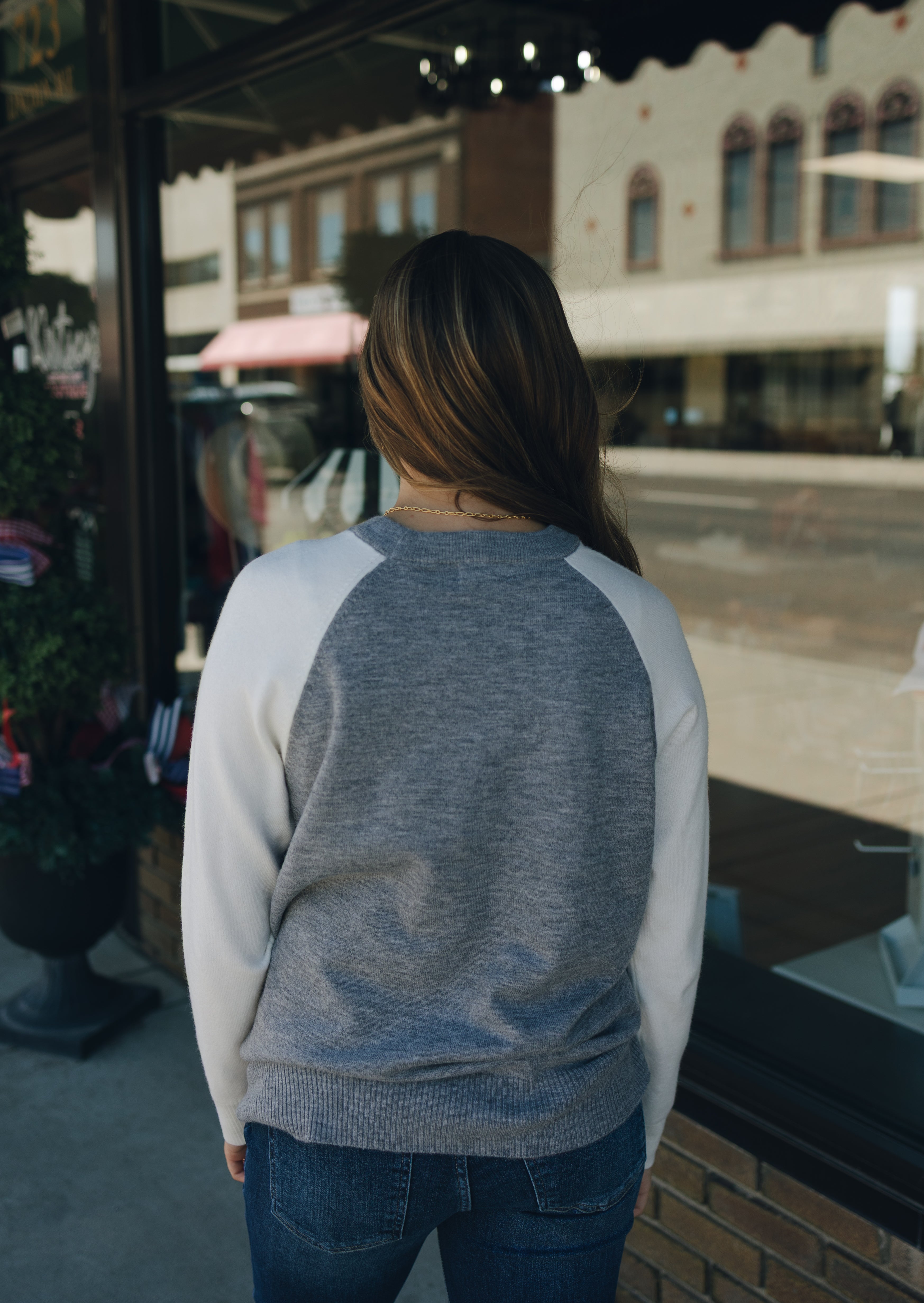 Colorblock Crewneck Sweater
