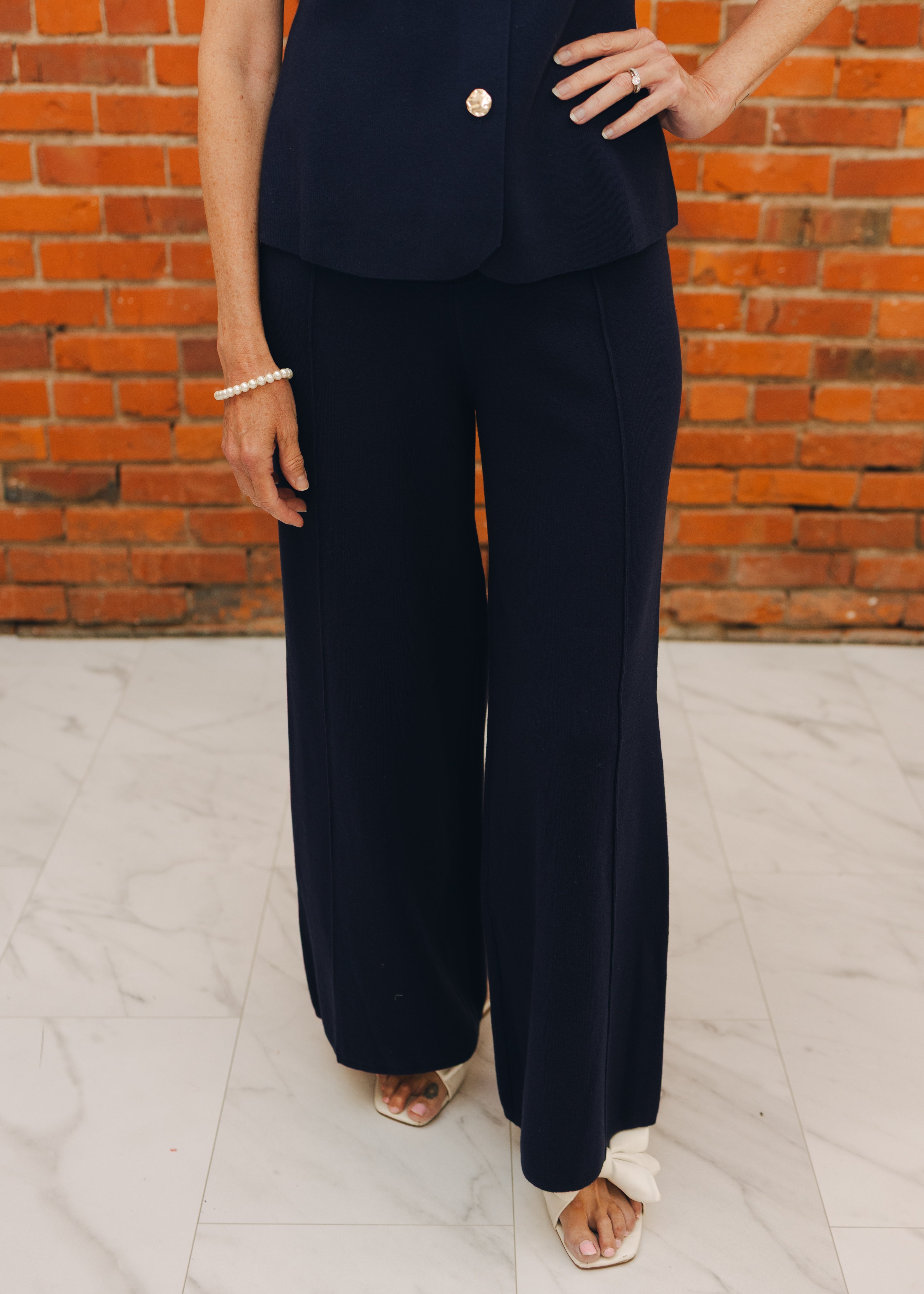 Navy Sweater Pants