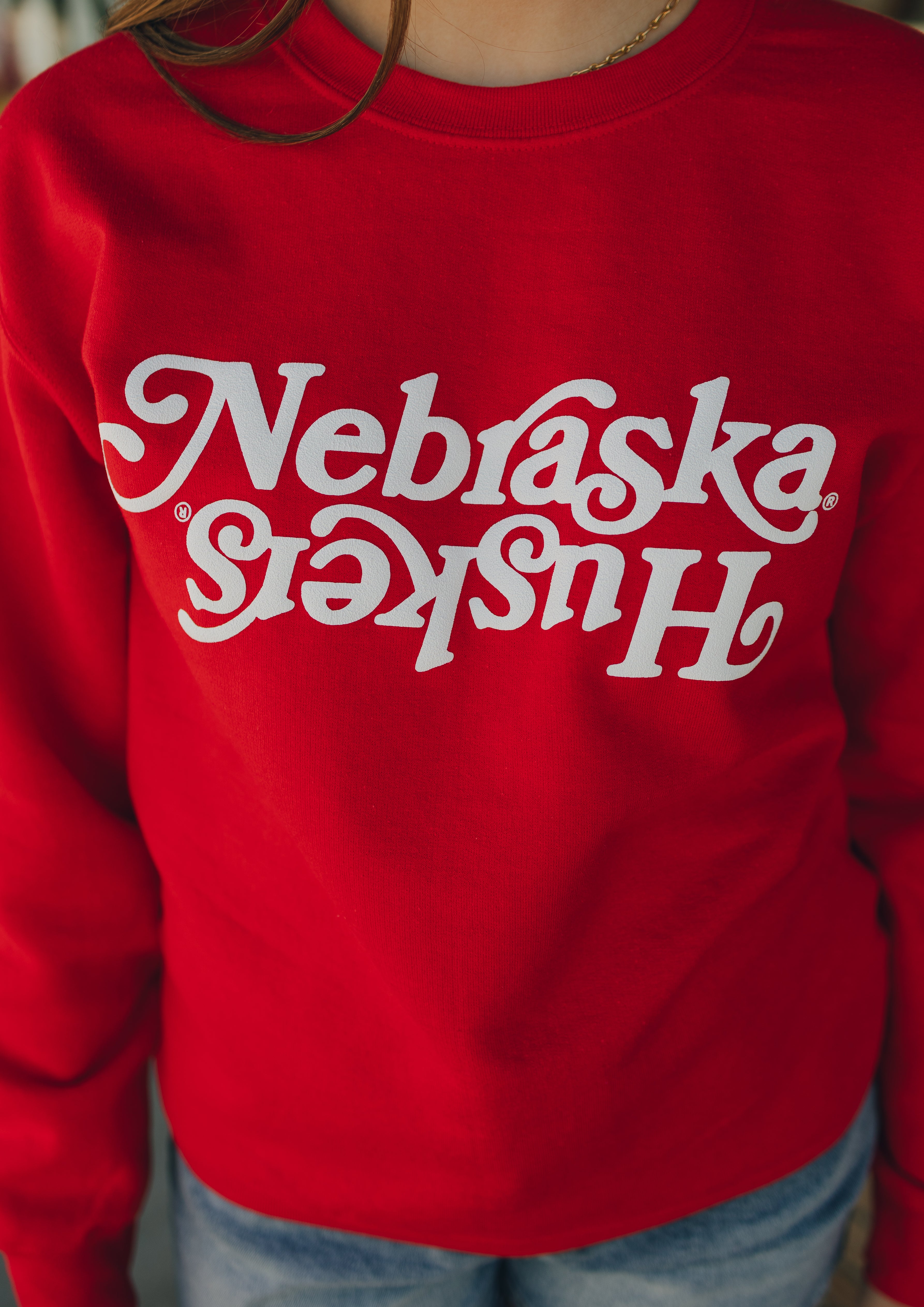 Nebraska Huskers Puff Crewneck
