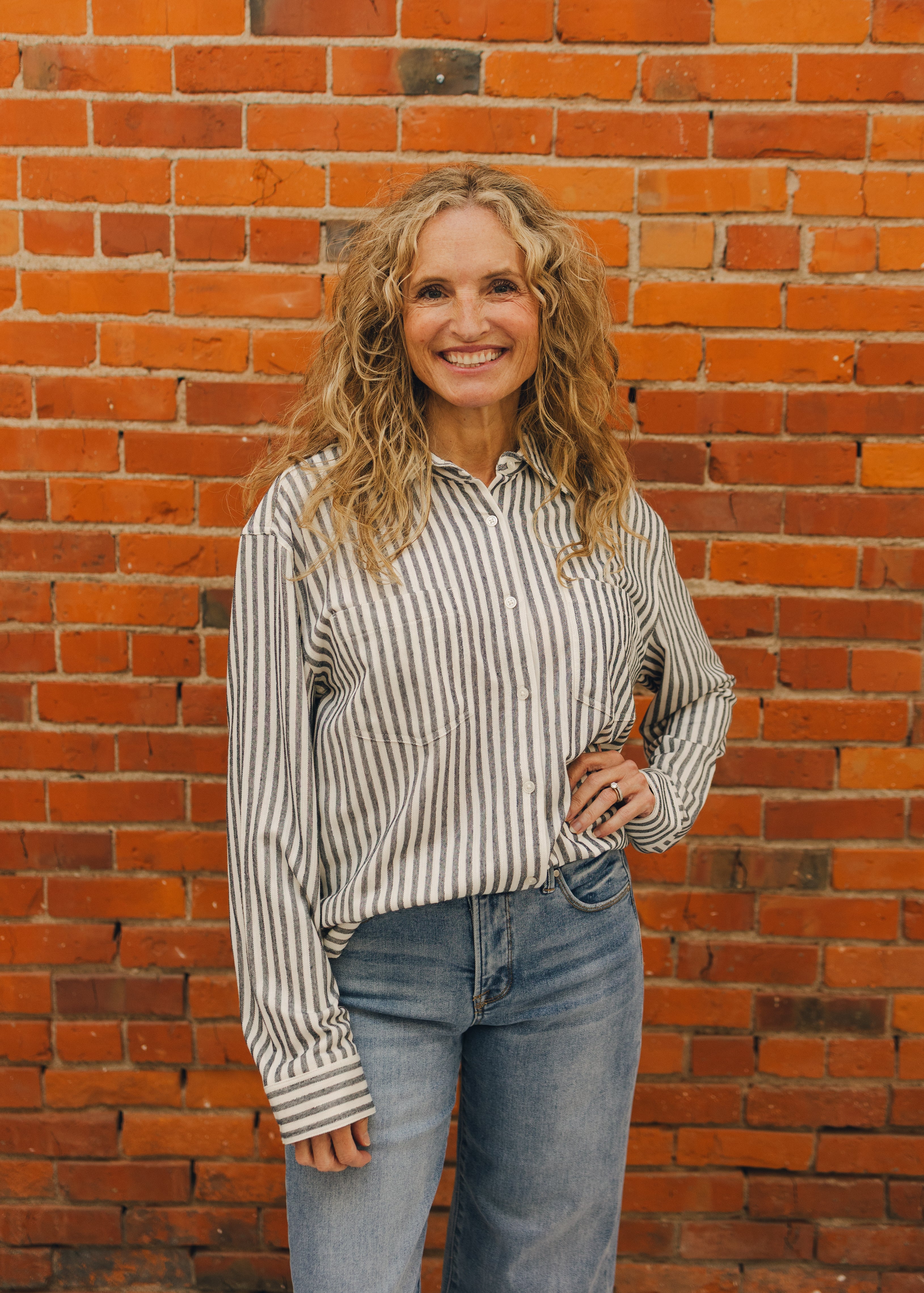 Z Supply Reese Button Up Stripe Top