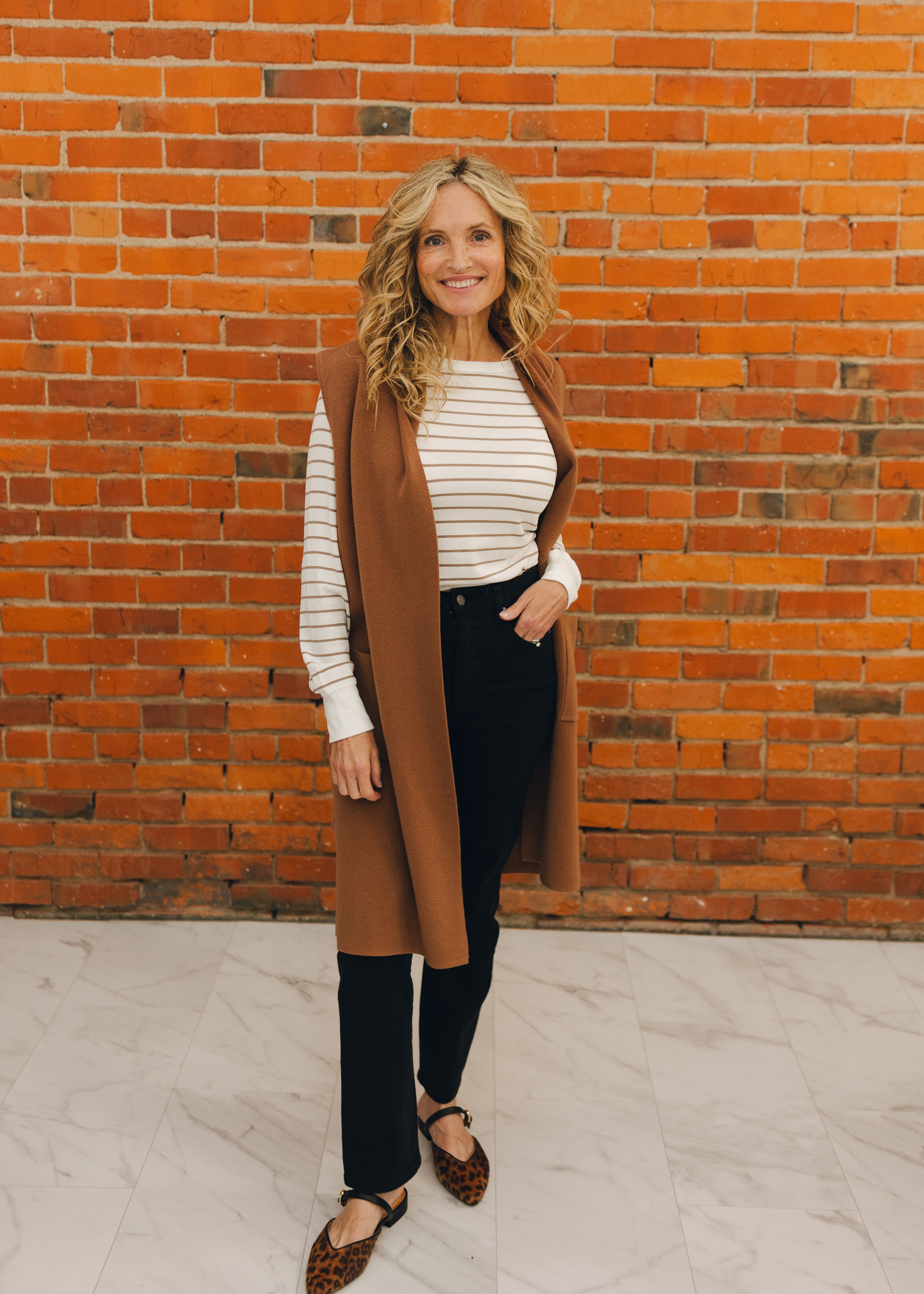 Sleeveless Open Knitted Cardigan