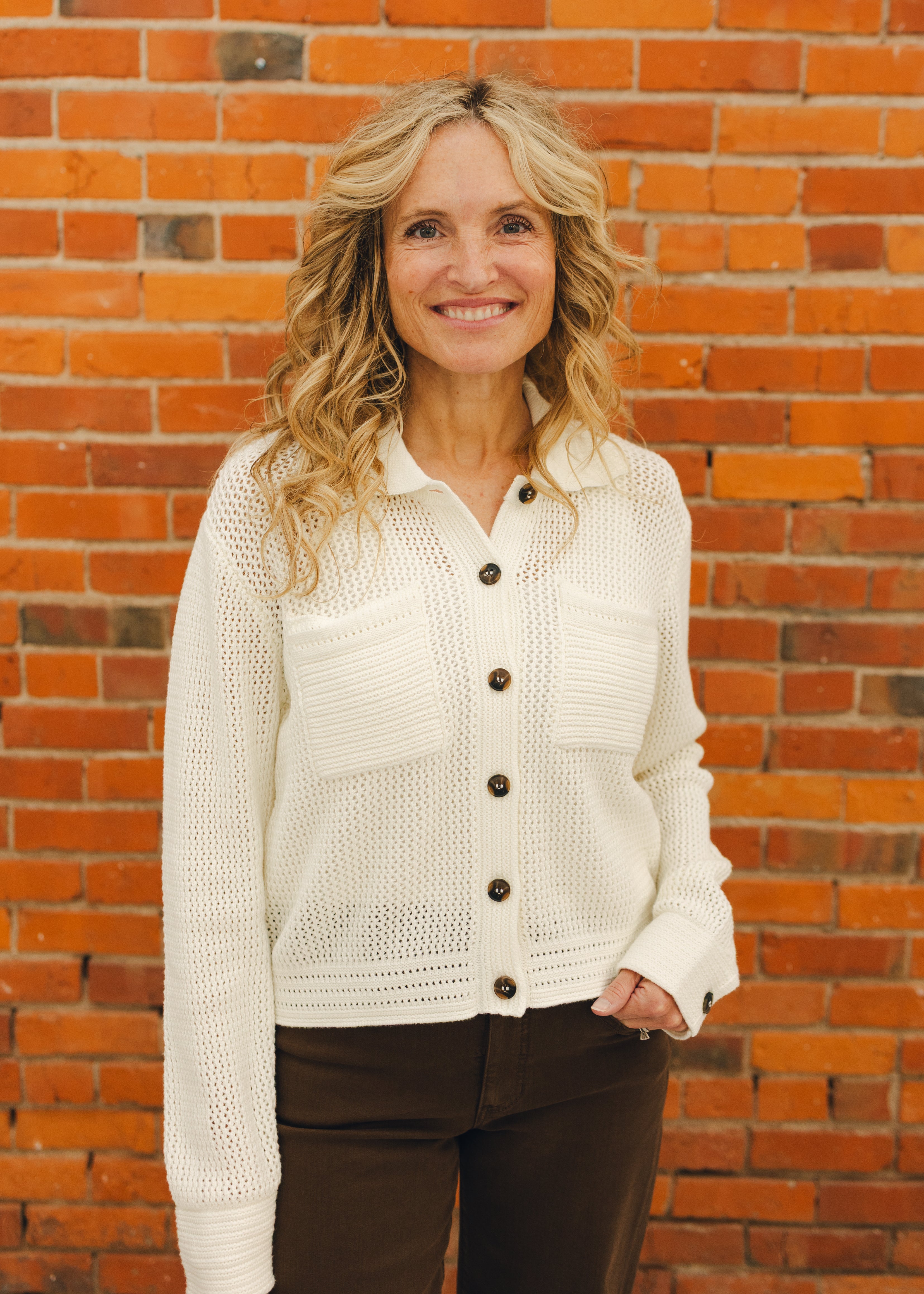 KUT Elena Button Front Sweater