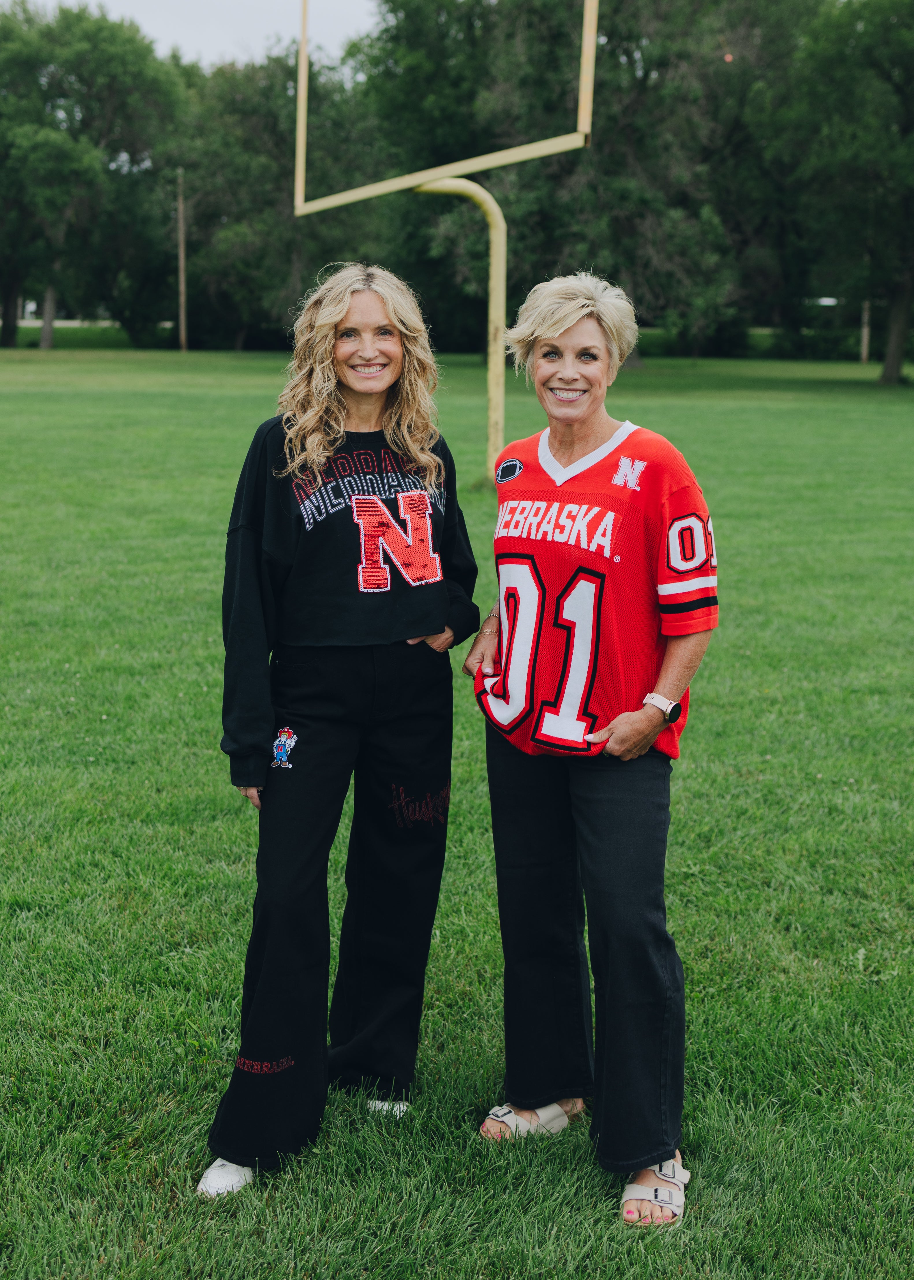 Nebraska Alpha Bling Wide Leg Jean